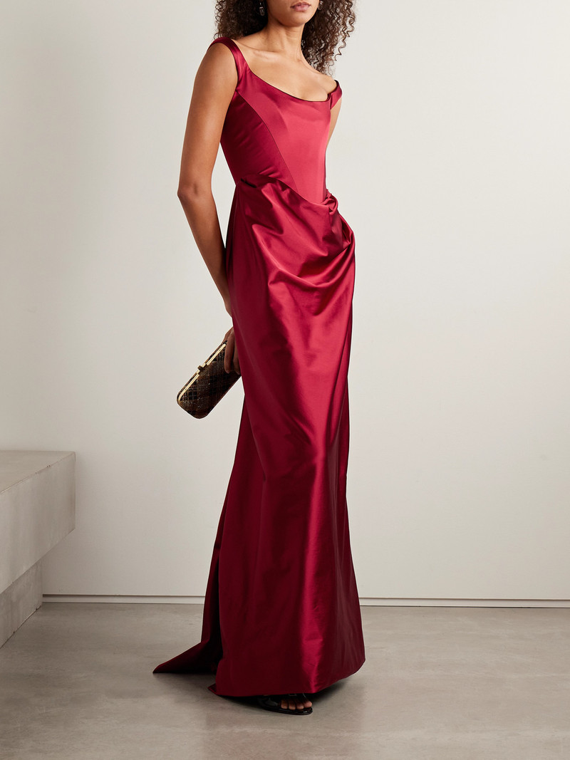 Vivienne Westwood Nova Camille Off-the-shoulder Draped Satin Gown outlook