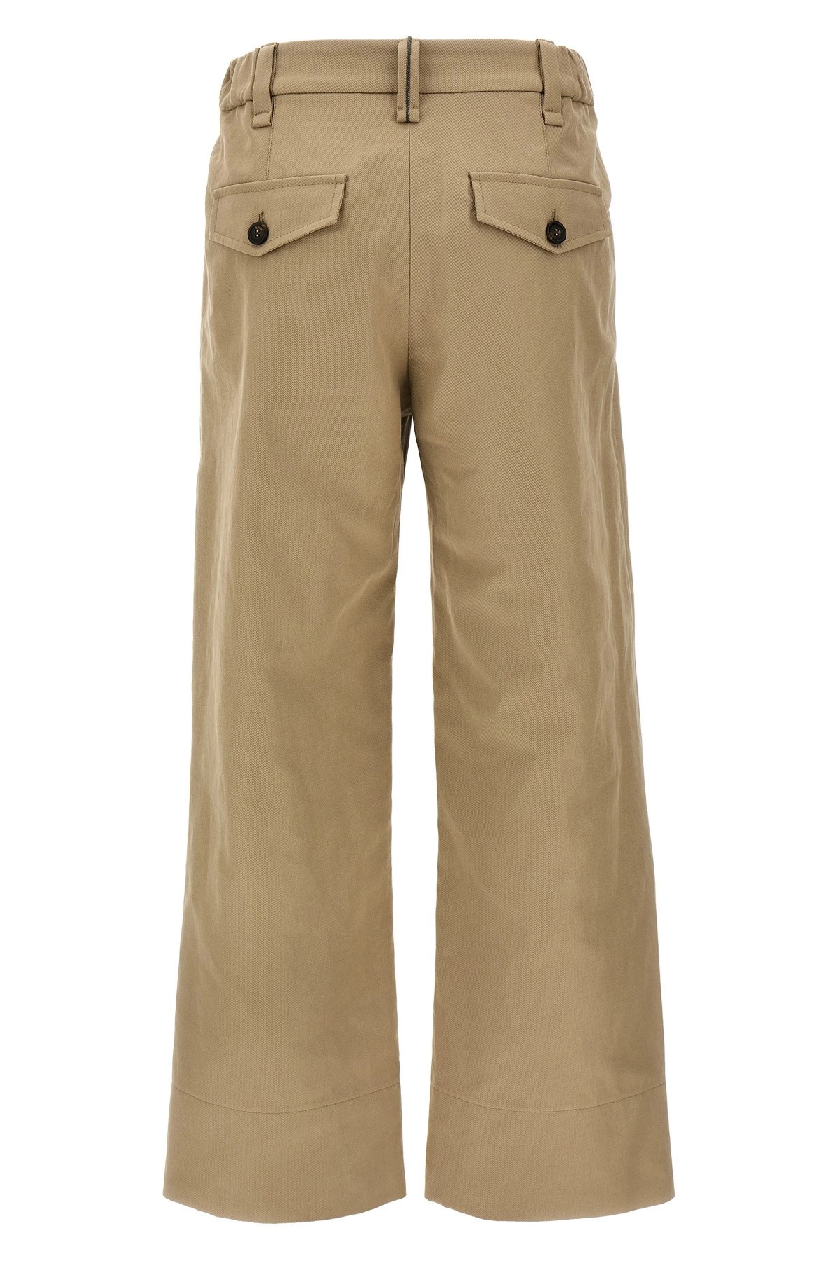Linen cotton trousers - 3