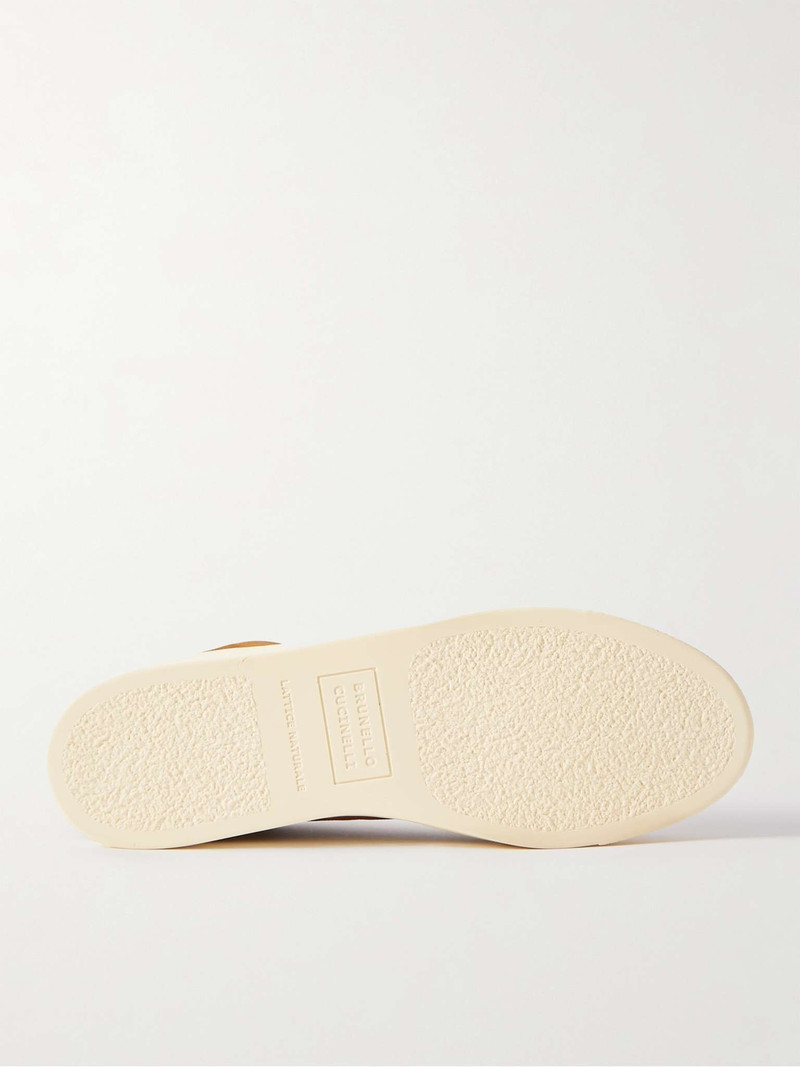 Pebble-Grain Leather Sneakers 7