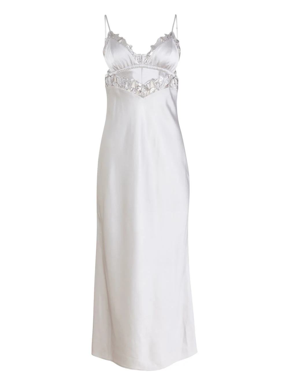 Lily embroidery cut-out slip maxi dress - 1