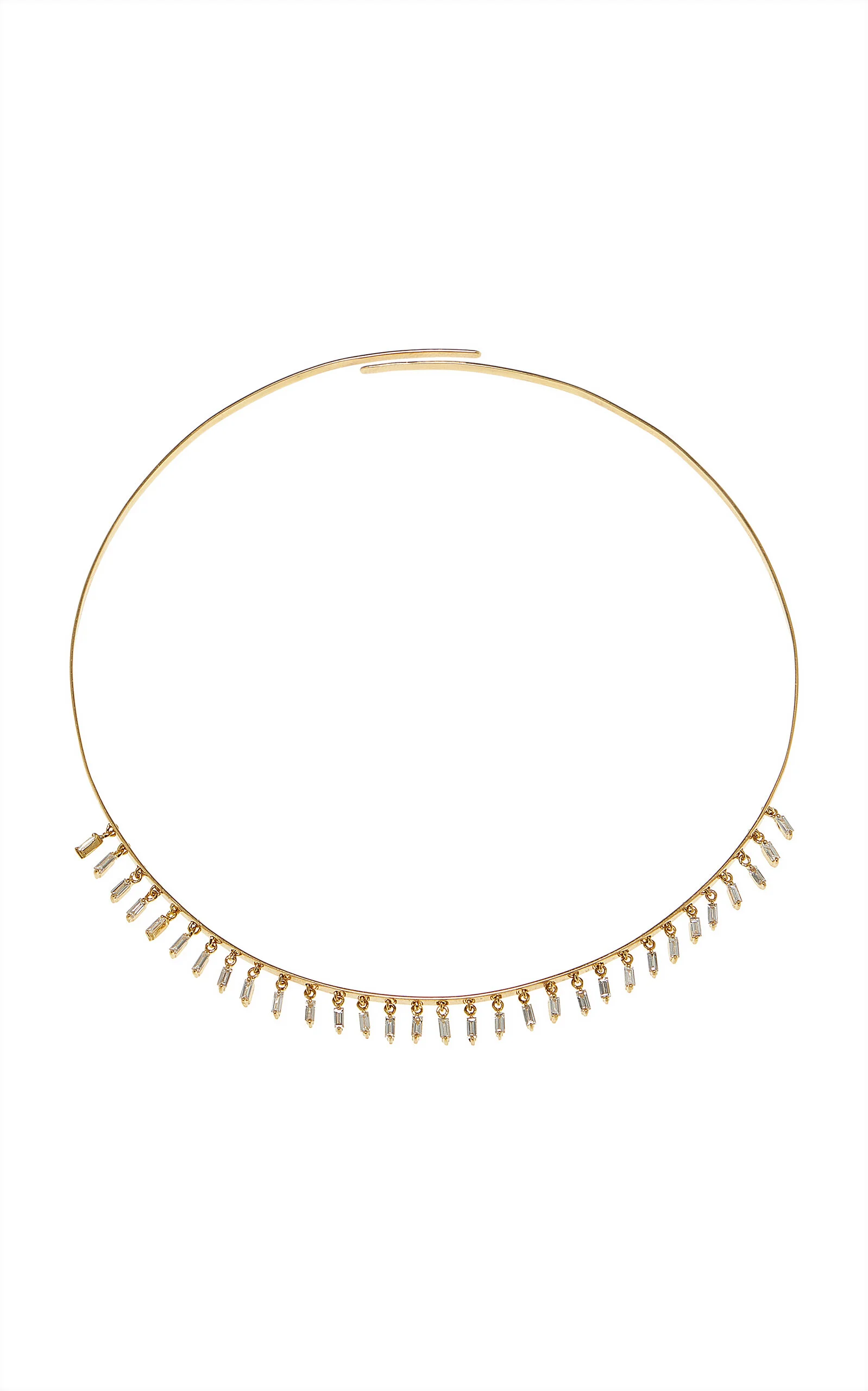 Dangling 18K Yellow Gold Diamond Necklace - 1