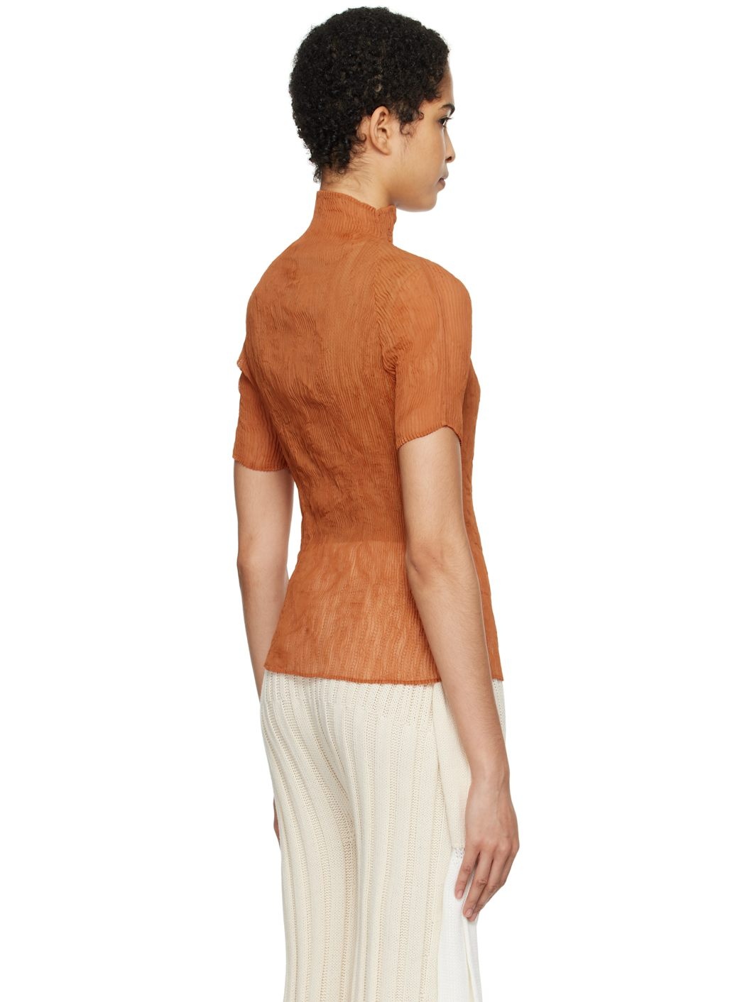 Orange Chiffon Twist 3 T-shirt - 3