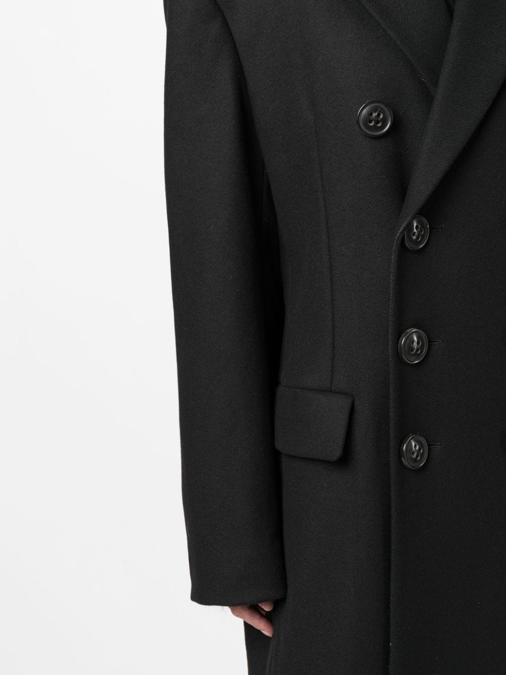 double-breasted virgin wool coat - 5