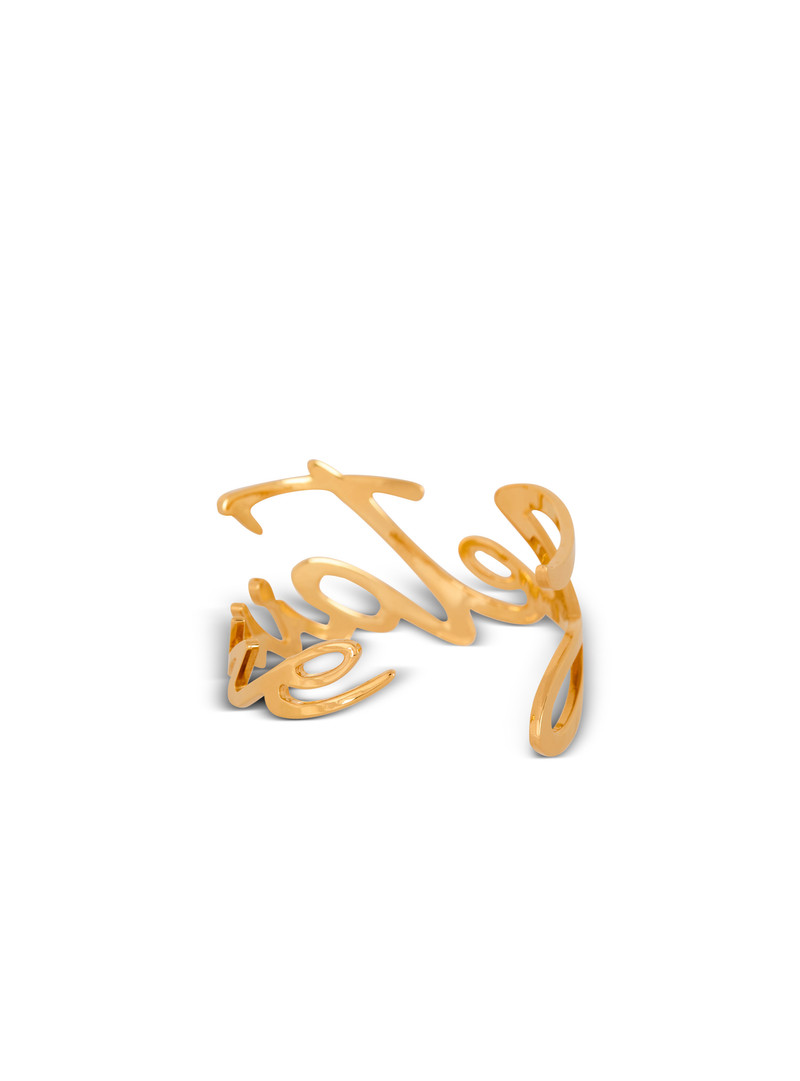 "Je t'aime" brass bracelet 3