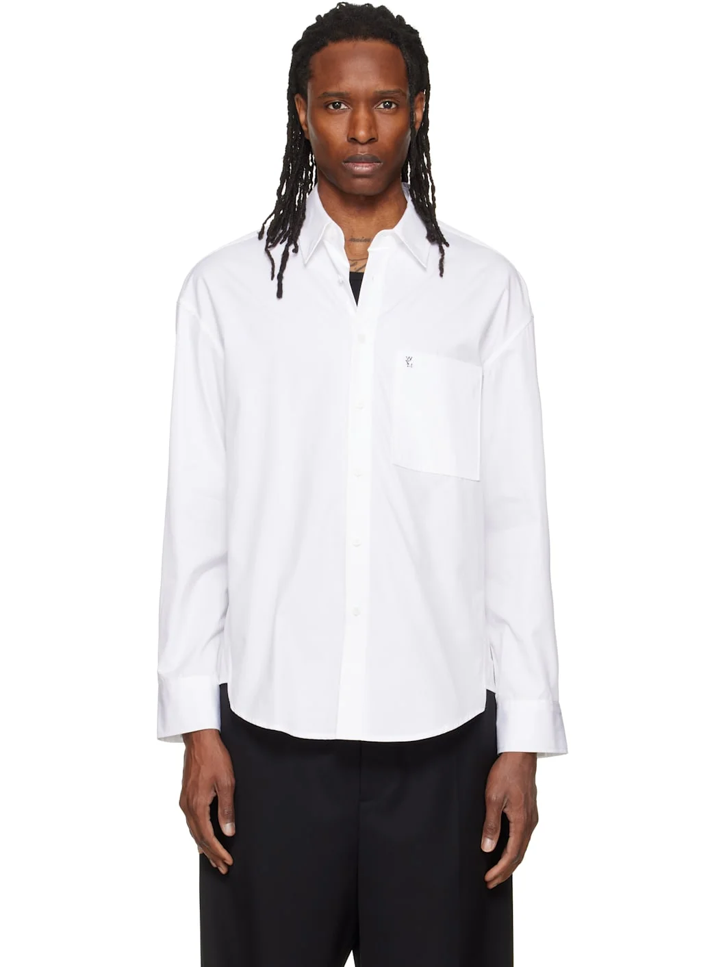 White Regular Fit Cotton Shirt - 1