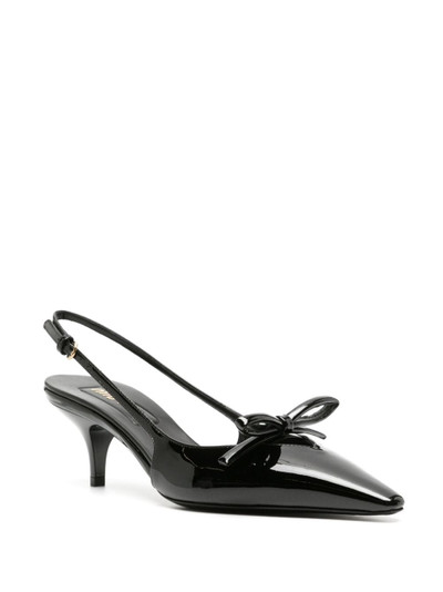 Miu Miu 75mm bow-embellished sligback pumps outlook