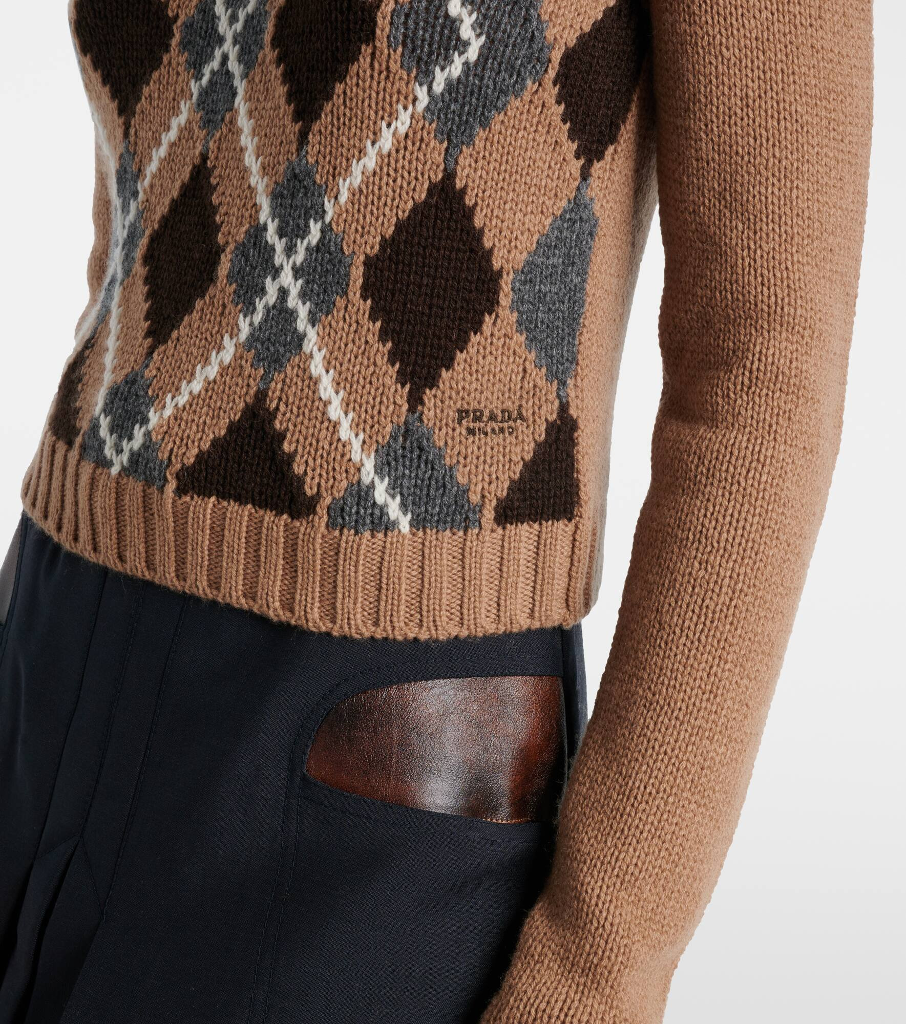Argyle cashmere sweater - 5