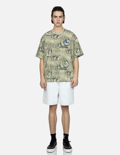 EVISU SEAGULL EMBROIDERY BLEACHED DENIM SHORTS outlook