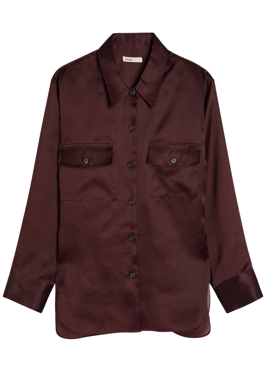 Khaite Matteo Silk-organza Shirt - 1