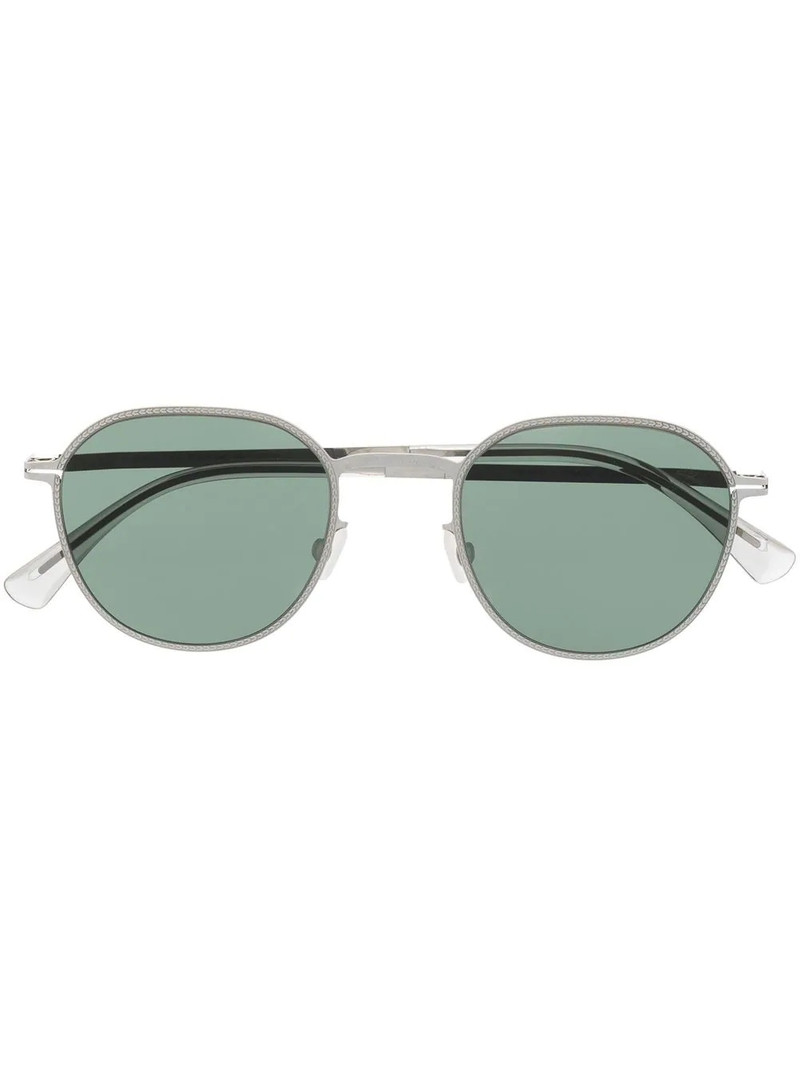 round-frame green-tinted sunglasses 1