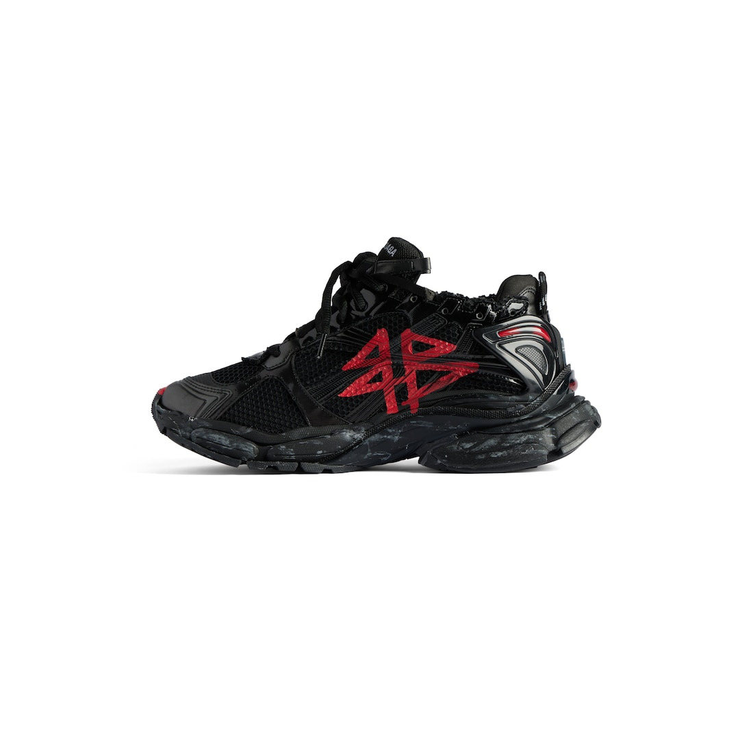 Men's Runner Graffiti Sneaker in Black - 4