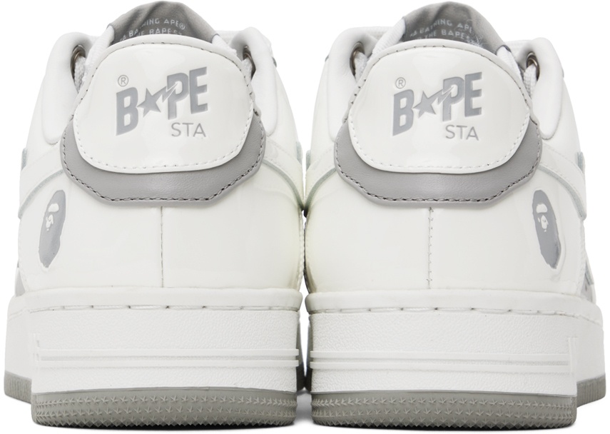 White & Gray STA #6 Sneakers - 2