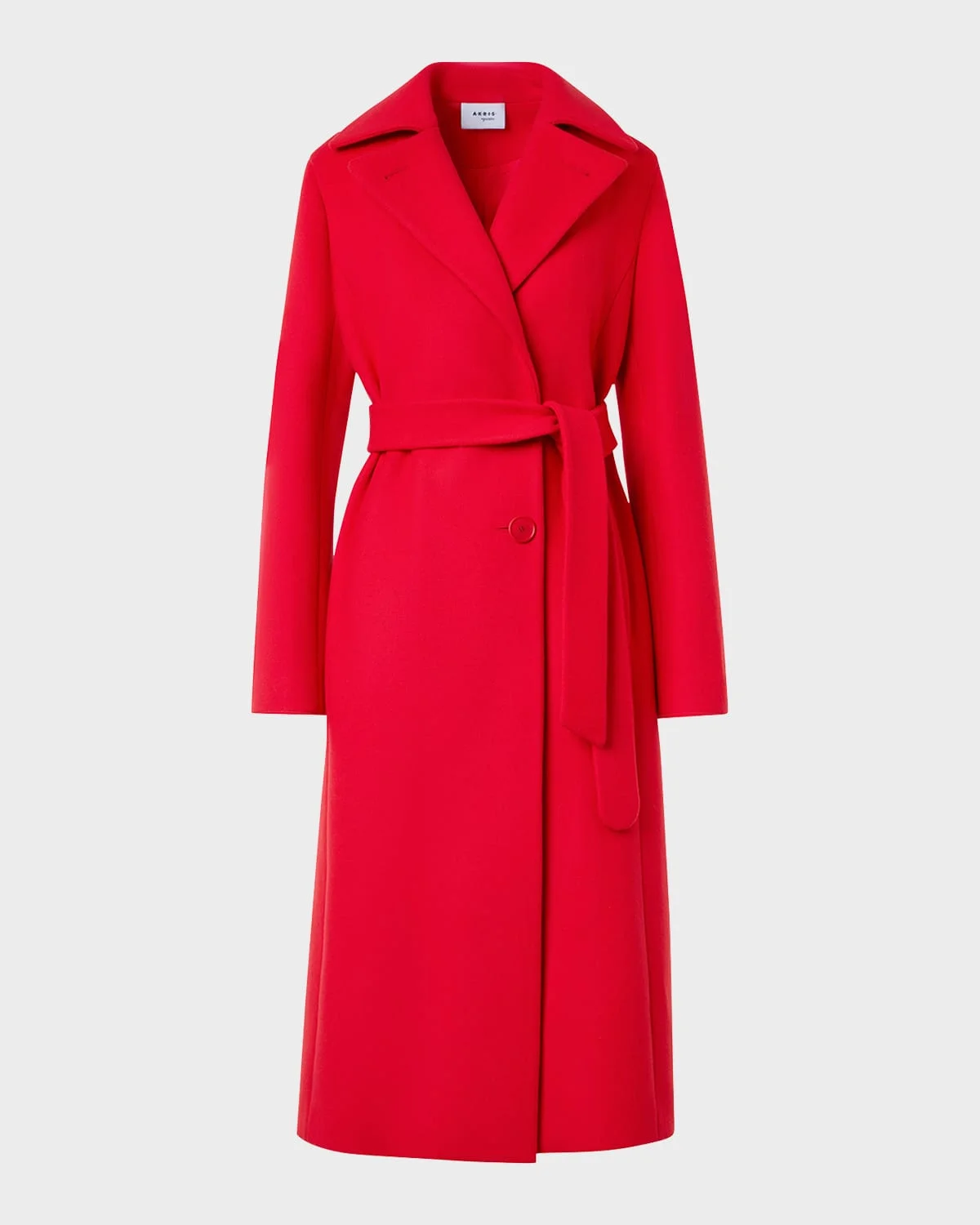 Belted Long Wrap Coat - 1