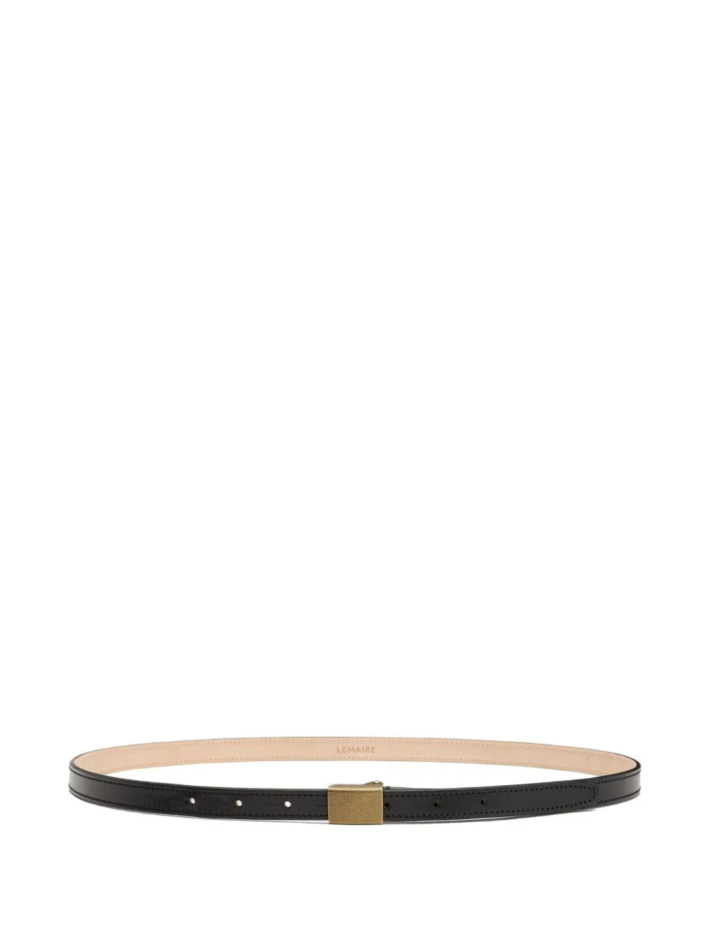 textured-buckle leather belt - 1