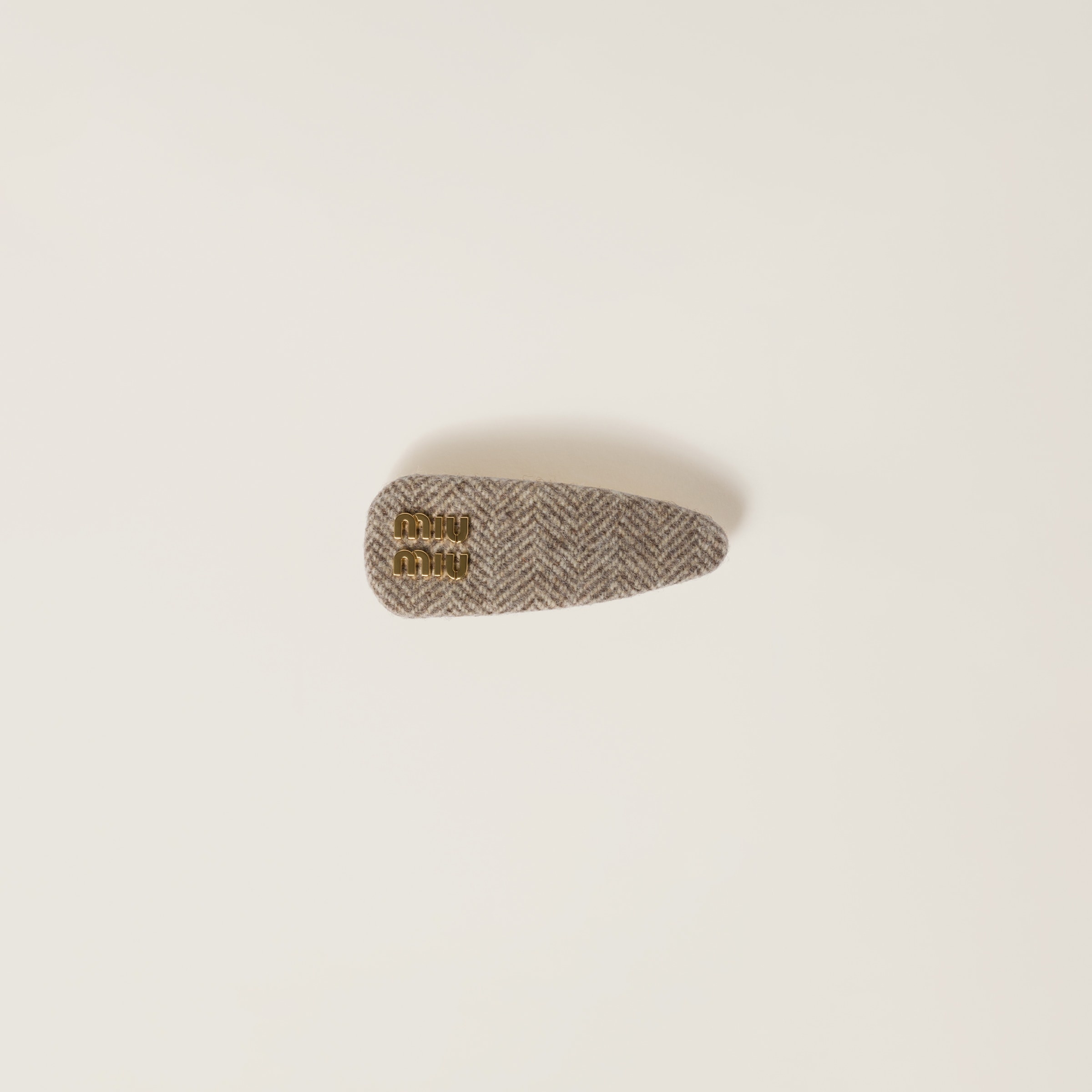 Chevron wool hair clip - 1