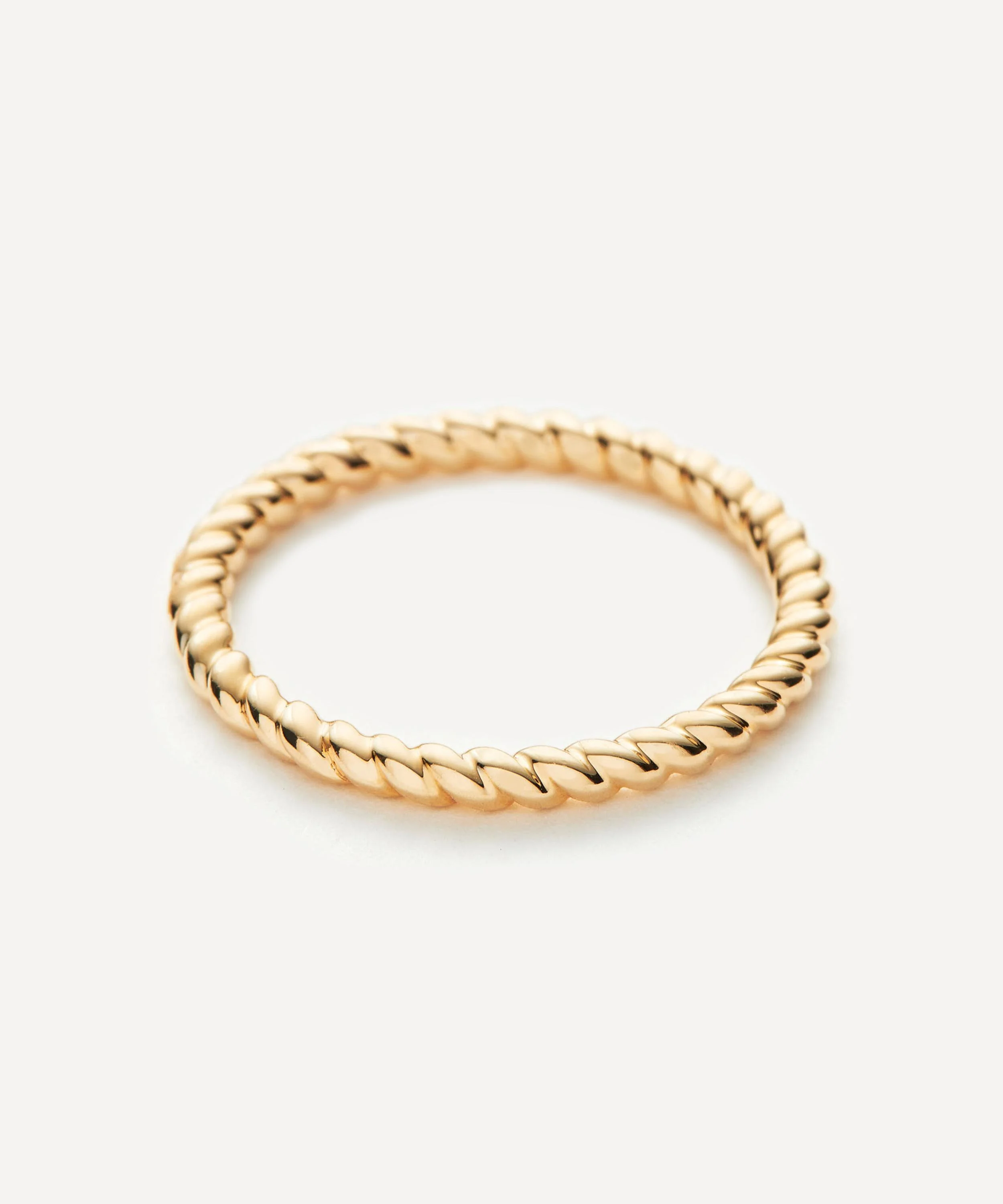 14ct Gold Fine Rope Stacking Ring - 1