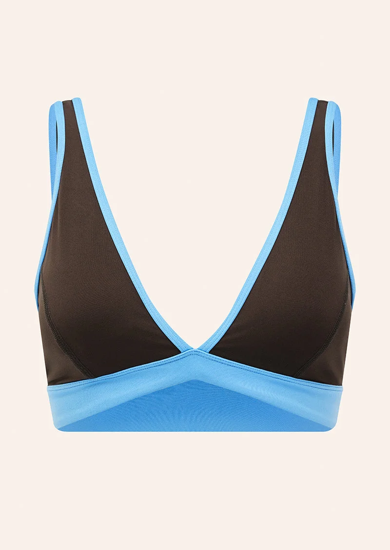 VIBE SPORTS BRA IN COFFEE & MARINA - 1