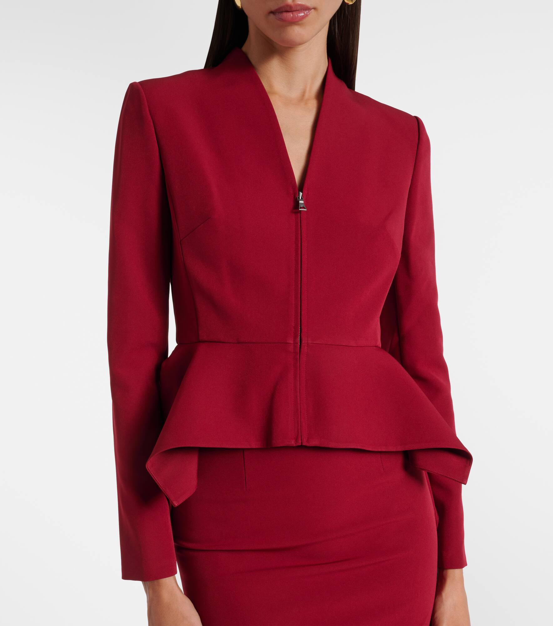 Peplum crêpe jacket - 6