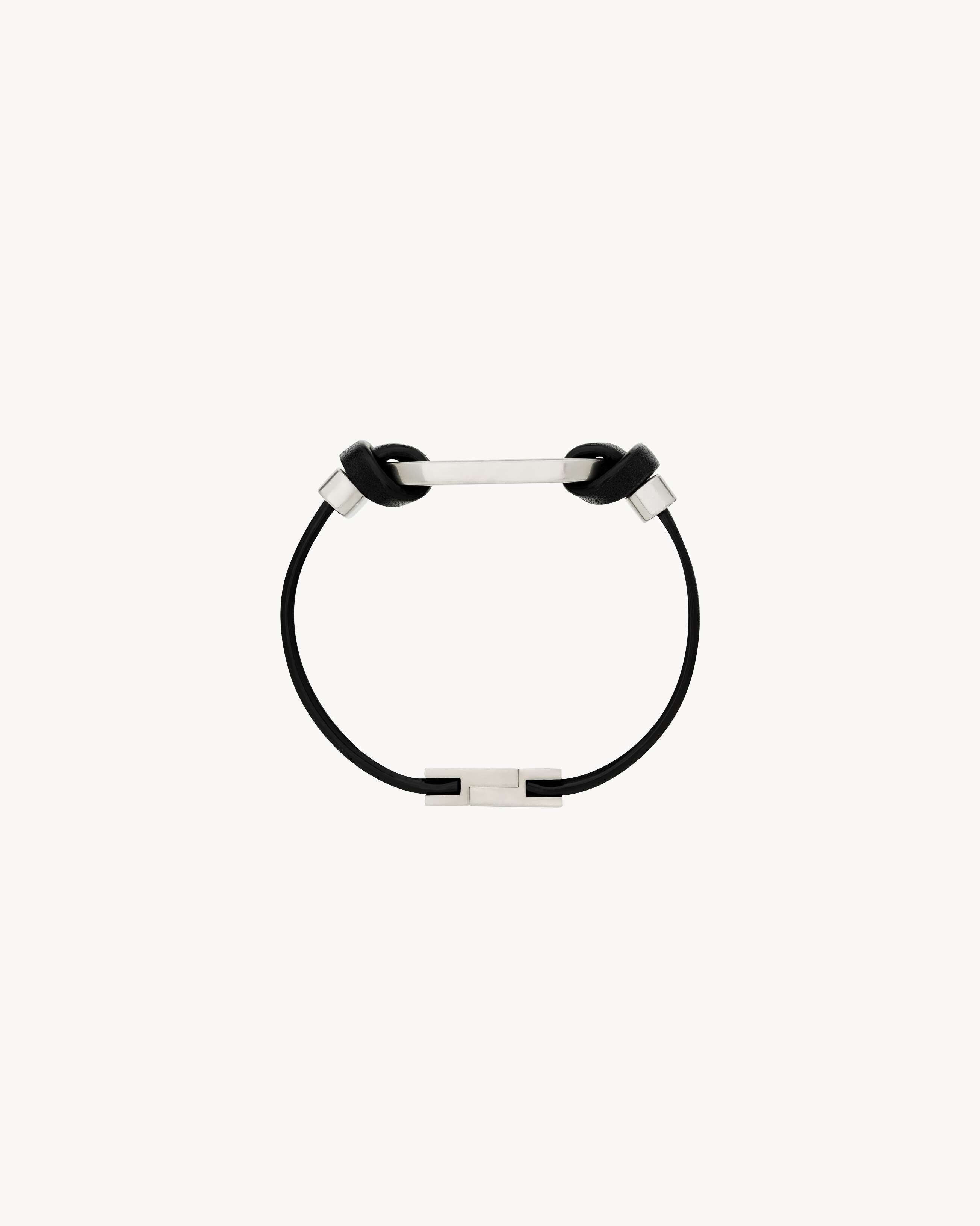 OVAL RING BRACELET IN LEATHER - 3