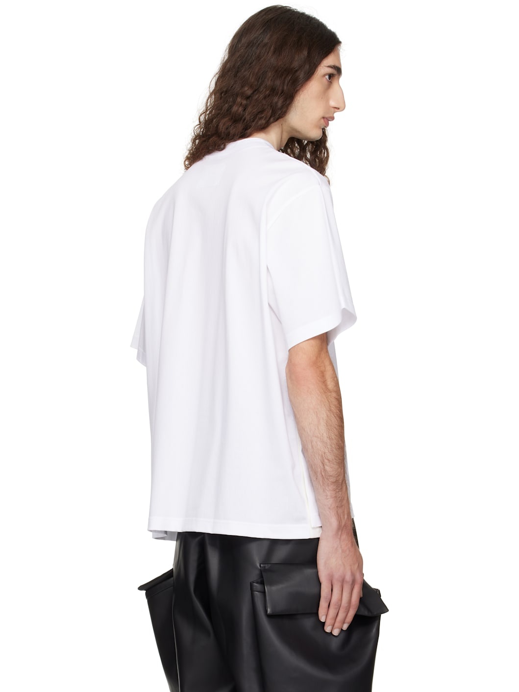 White 'S' Cotton Jersey T-shirt - 3