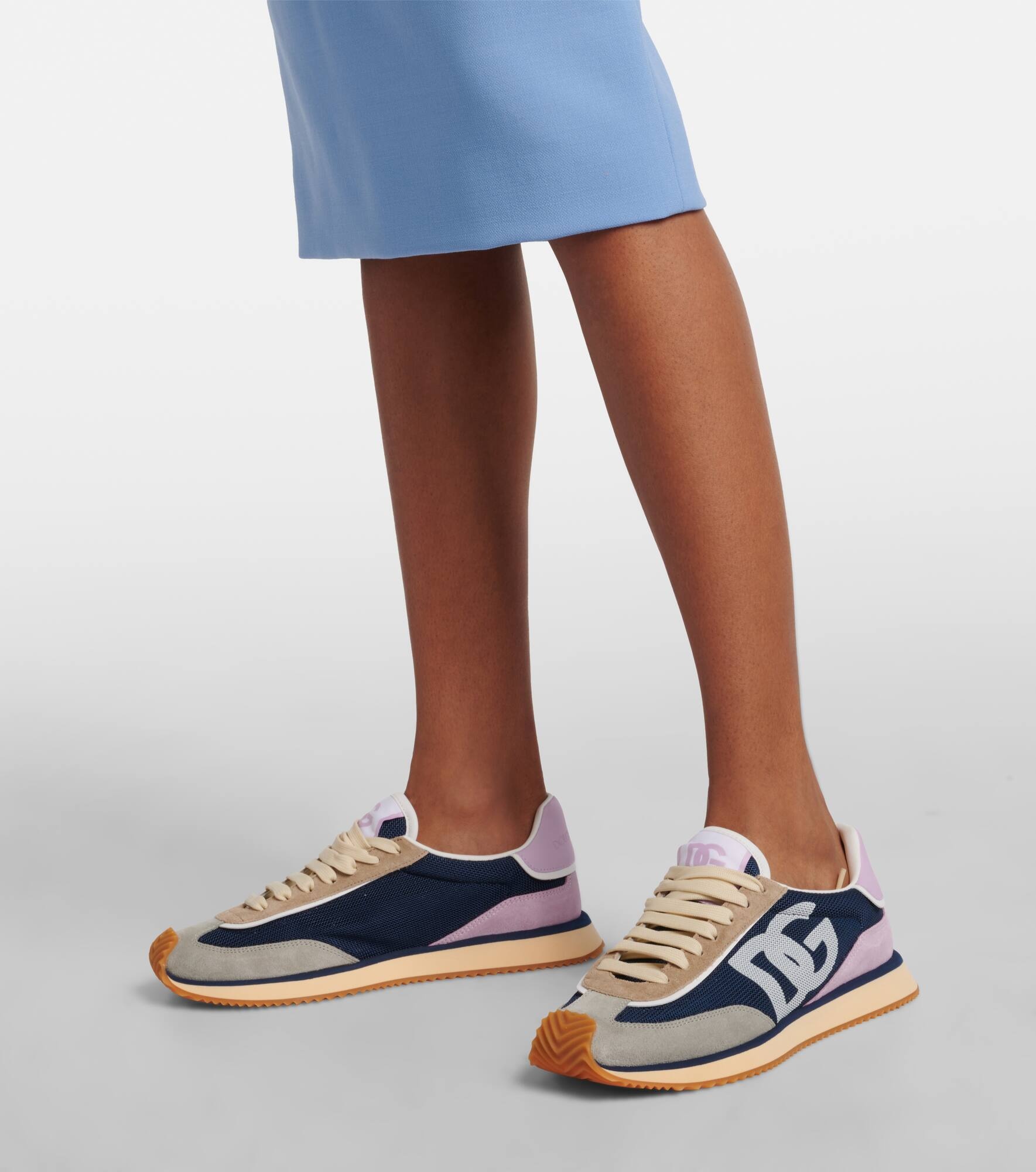 Logo suede sneakers - 4