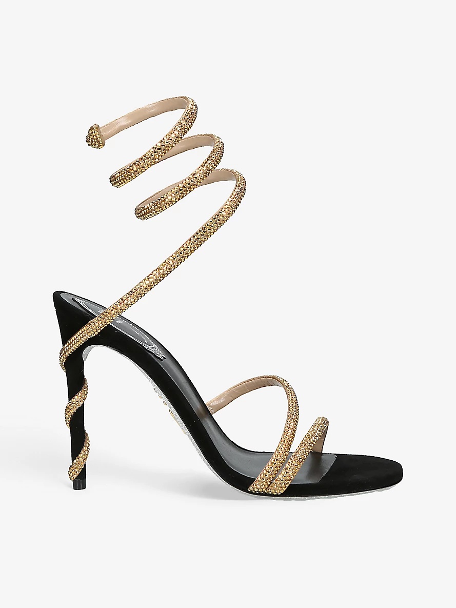 Margot jewelled leather heeled sandals - 1