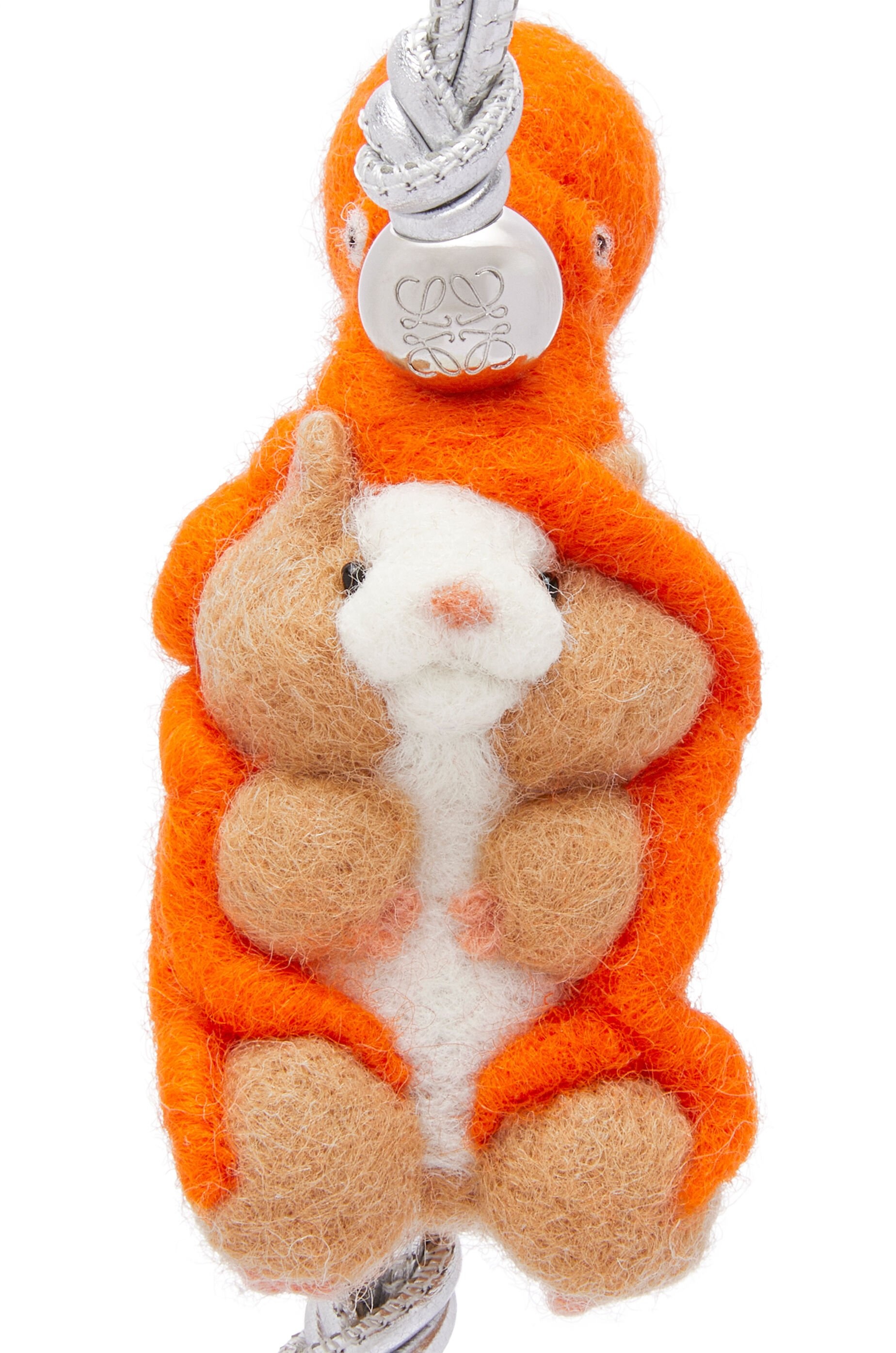 Loewe Hamster with Octopus charm in felt and calfskin