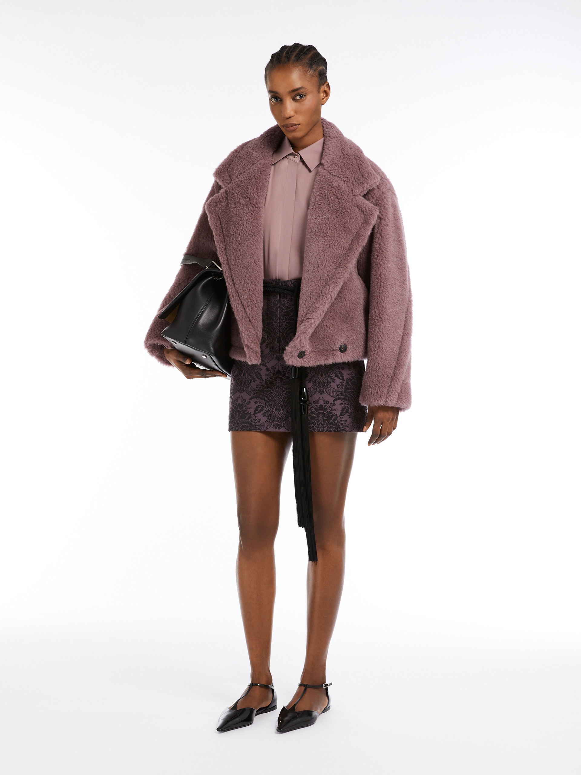 TEDDY BEAR ICONコートCROP OGGERI Max Mara OGGERI Cropped Teddy Bear Icon Coat in alpaca and