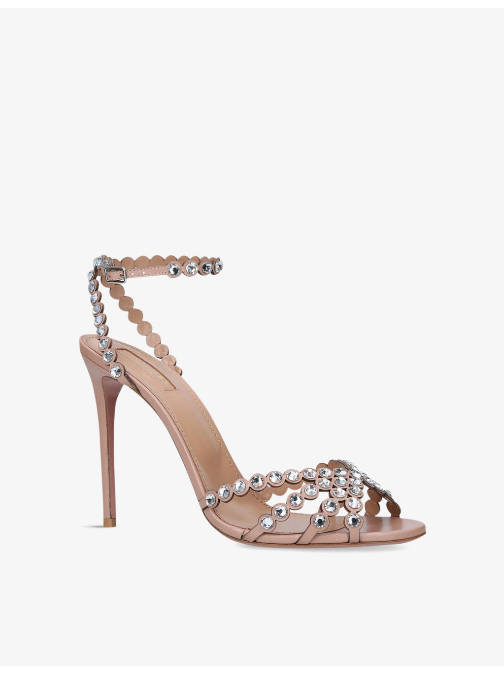 Tequila 105 gem-embossed leather heeled sandals - 3