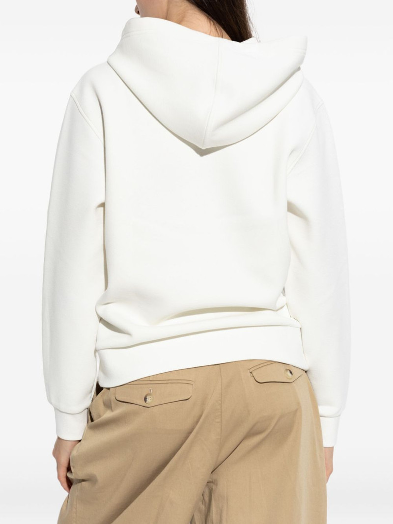 embroidered-logo hoodie 4