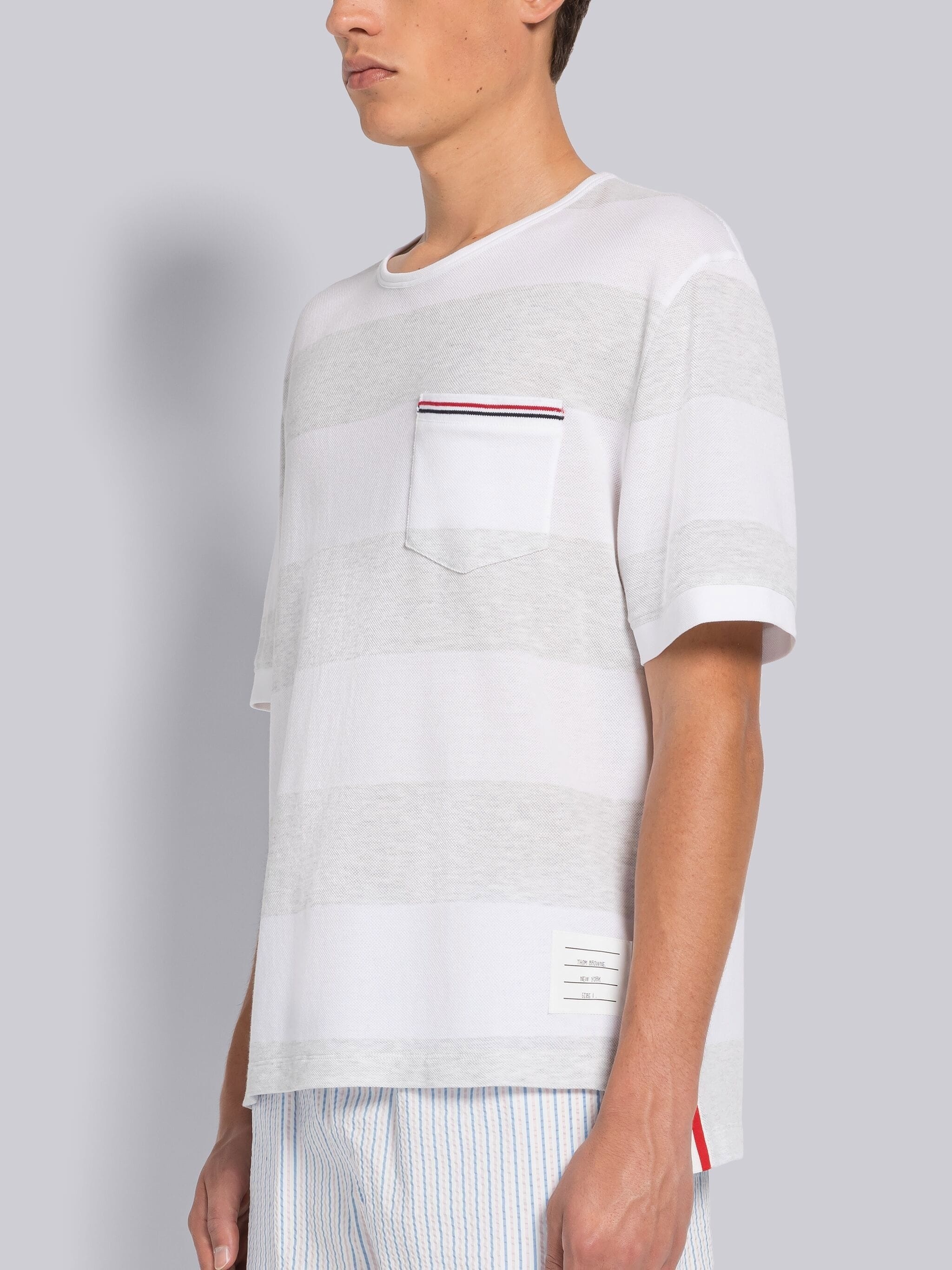 RUGBY STRIPE PIQUE OVERSIZED POCKET TEE - 2