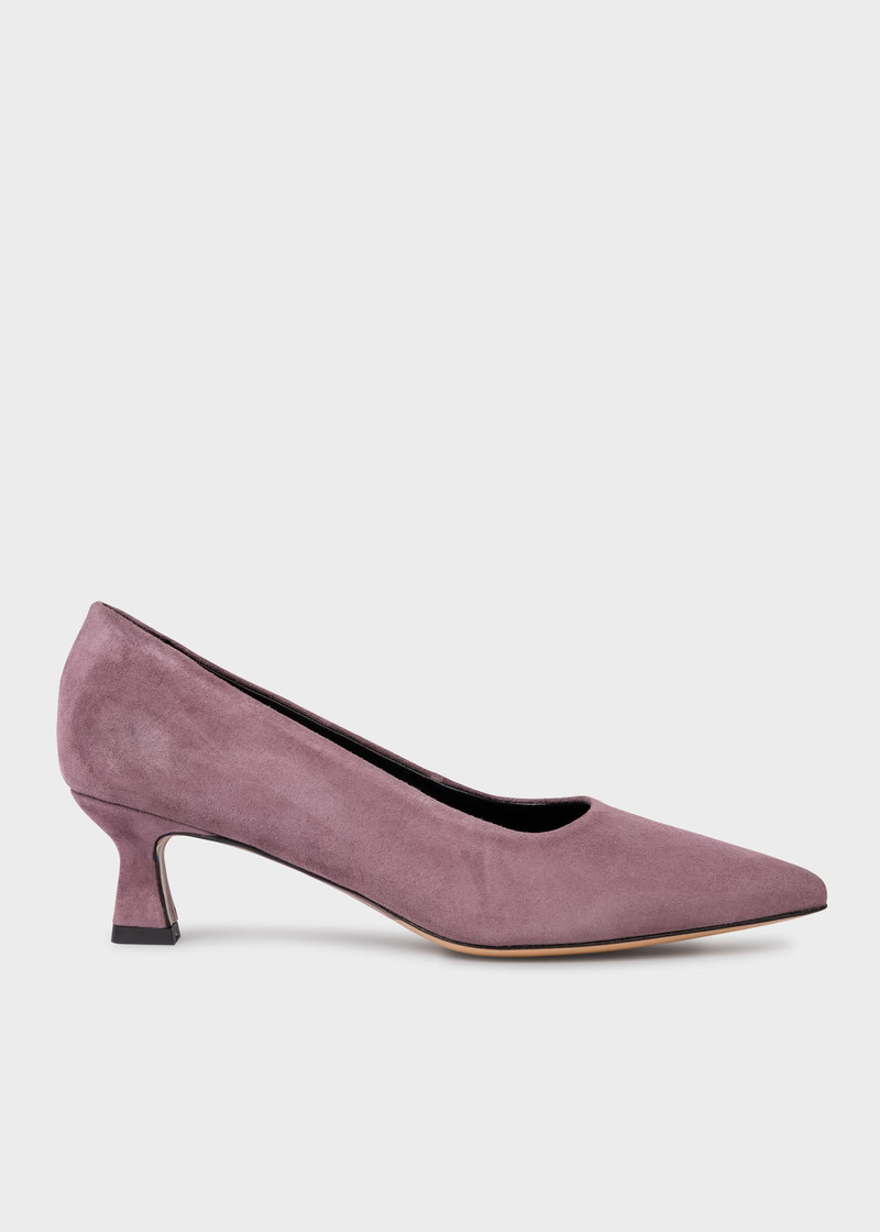 Suede 'Sonora' Heel Court Shoes 1