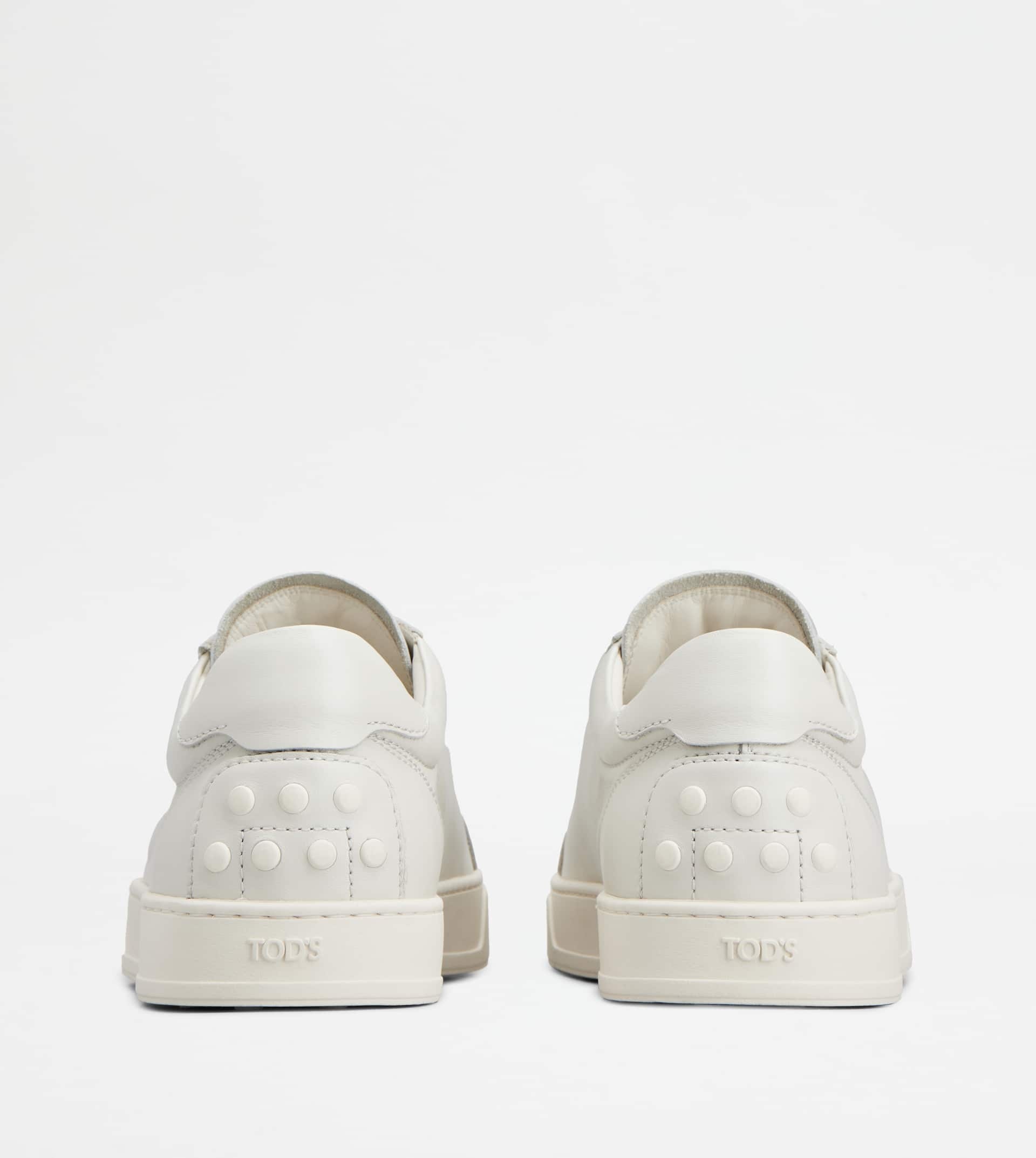 SNEAKERS IN LEATHER - WHITE - 3
