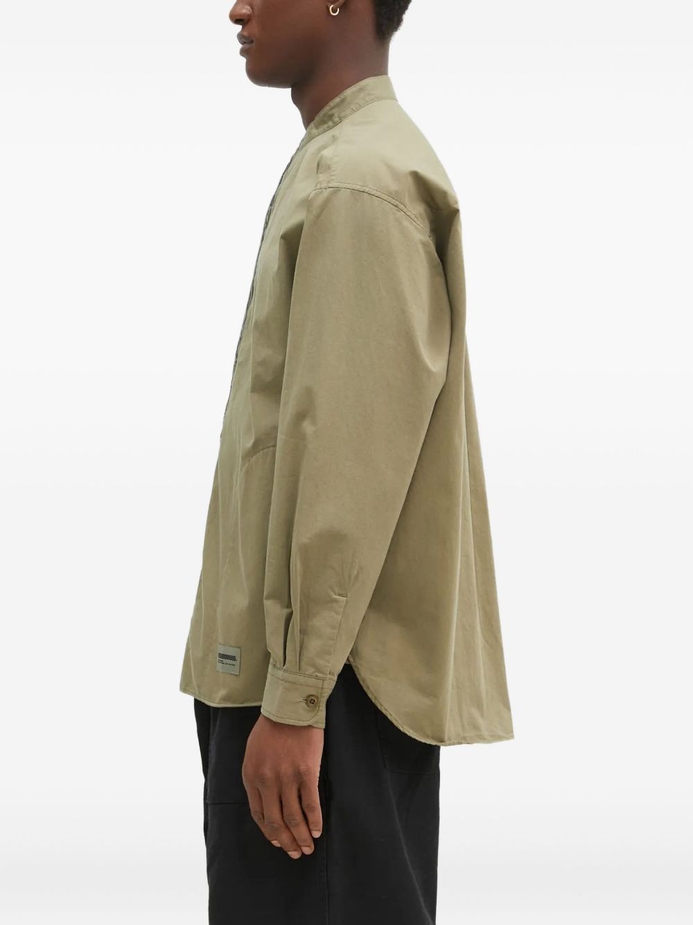 embroidered mandarin-collar shirt - 2
