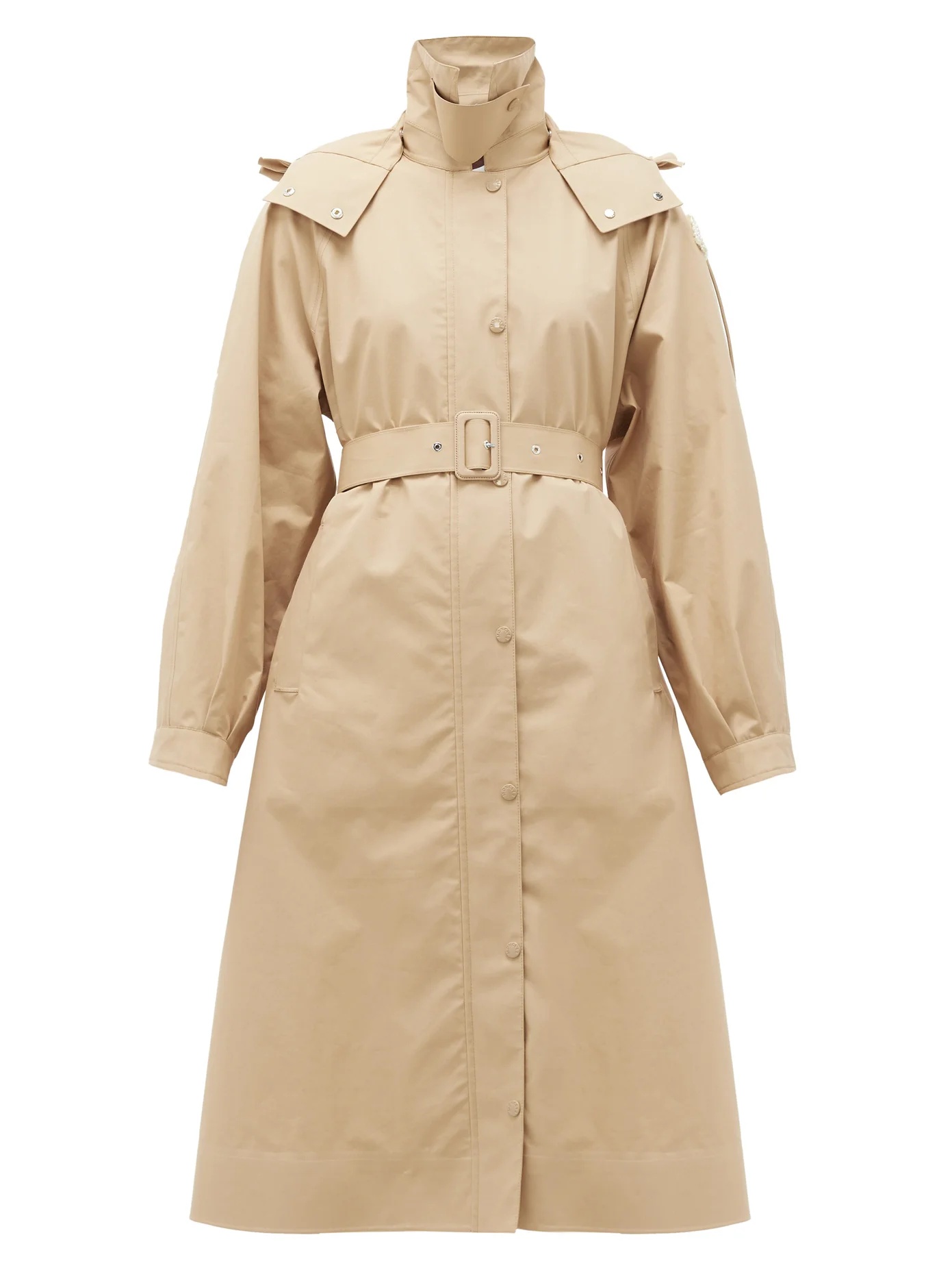 Silene single-breasted cotton-blend twill coat - 1