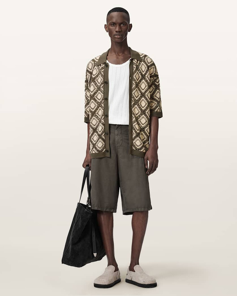 ALLSAINTS MORENA SHORT SLEEVE COLLARED CARDIGAN outlook