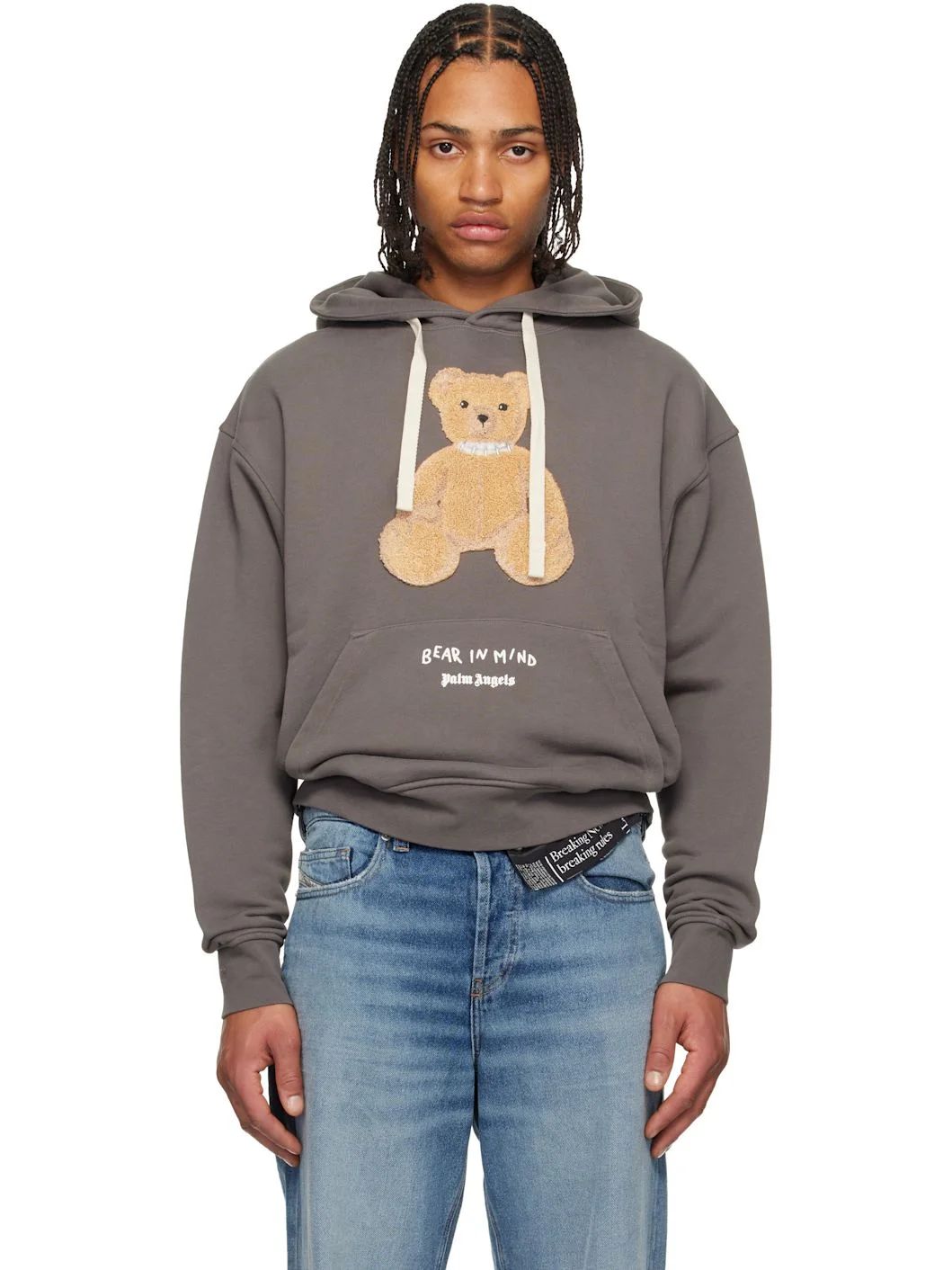 Gray 'Bear In Mind' Hoodie - 1