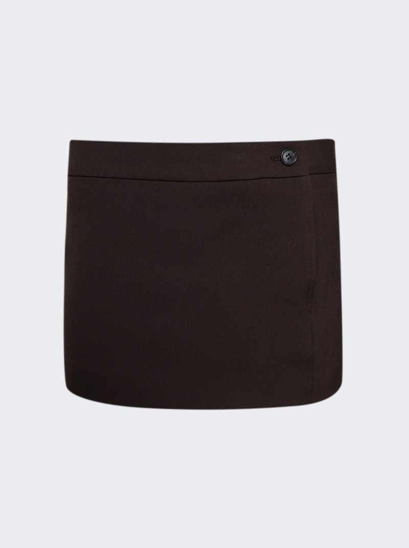Micro Mini Skirt Dark Brown 1