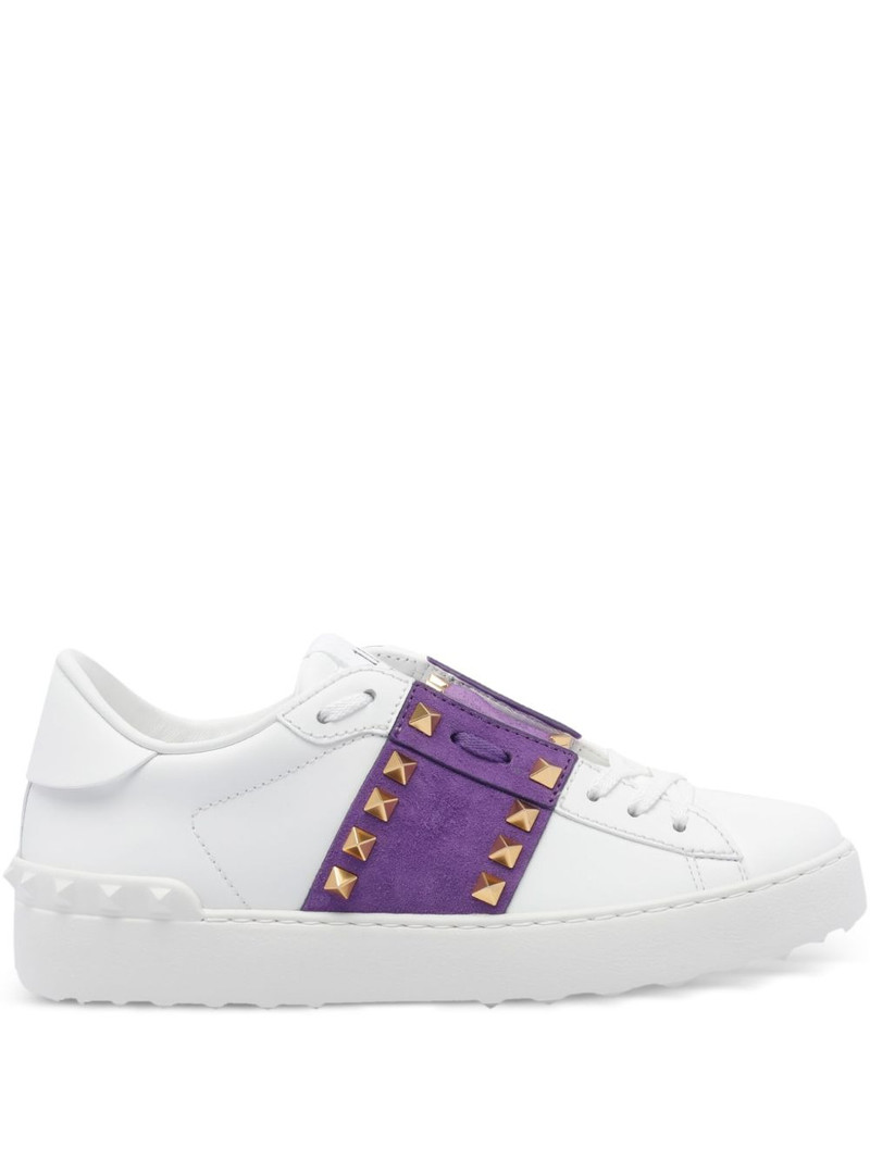 Rockstud Untitled suede-panel sneakers 1
