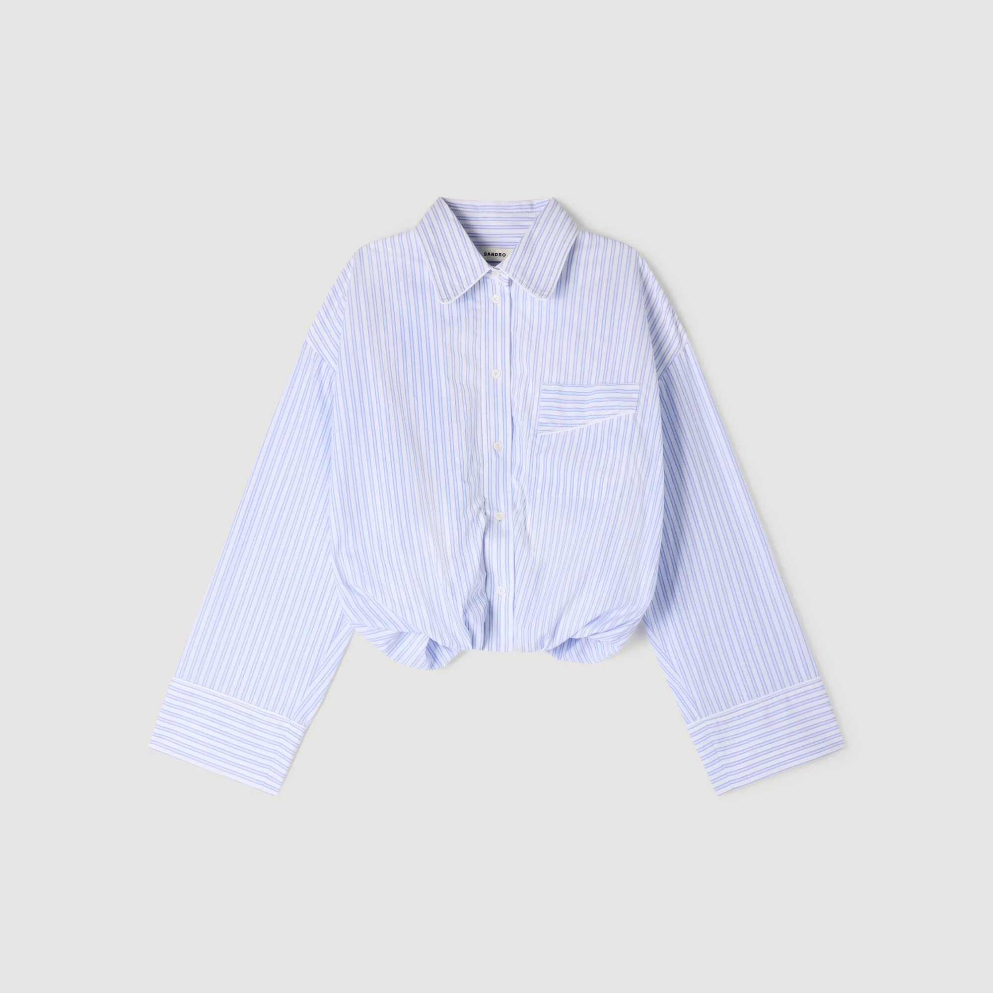 CROPPED STRIPED SHIRT - 1