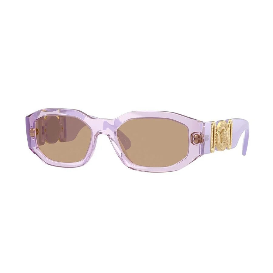 Versace Light Brown Geometric Ladies Sunglasses VE4361 552663 53 - 1