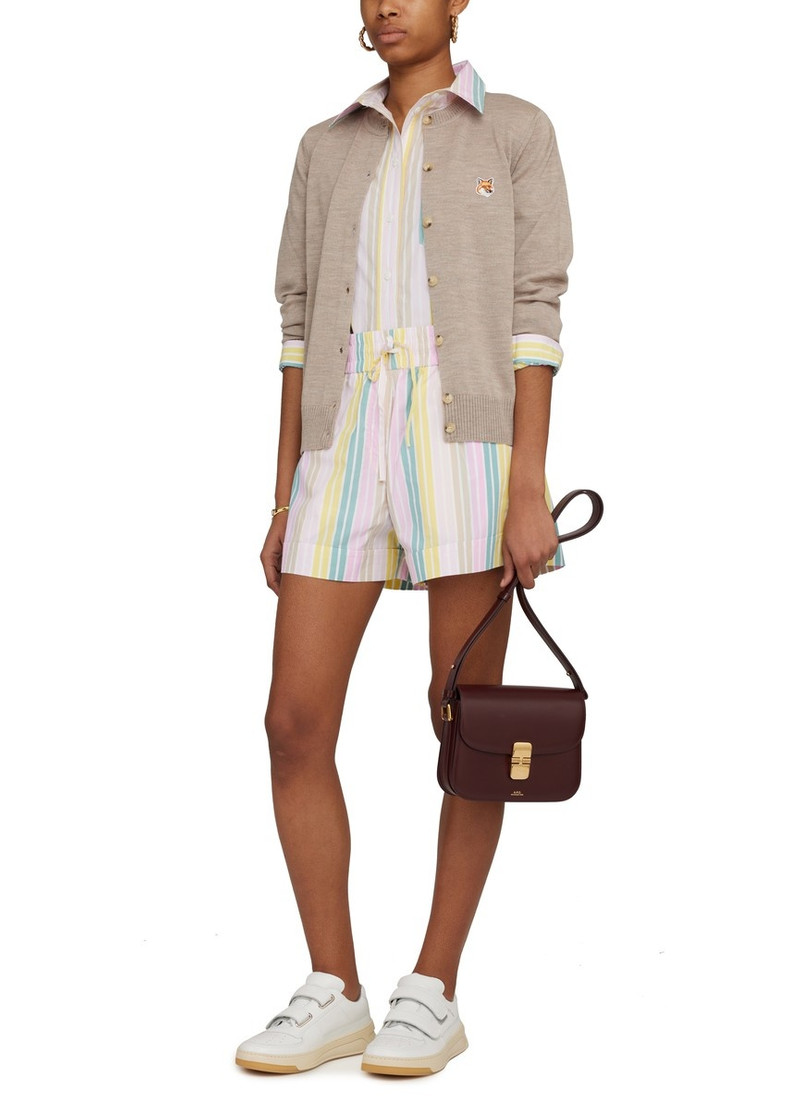 Stripe Cotton Elasticated Shorts 6