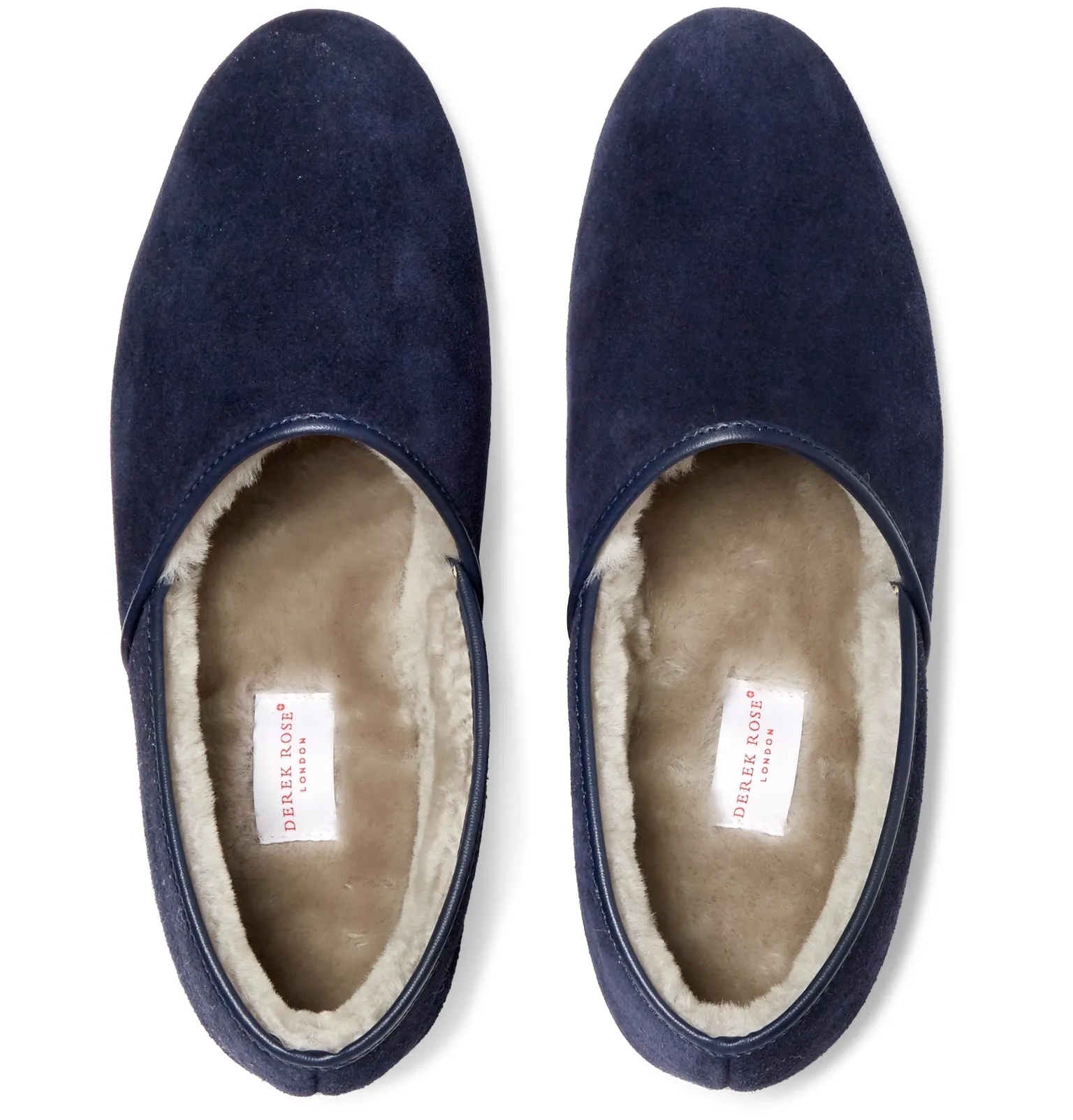 Crawford Shearling-Lined Suede Slippers - 8