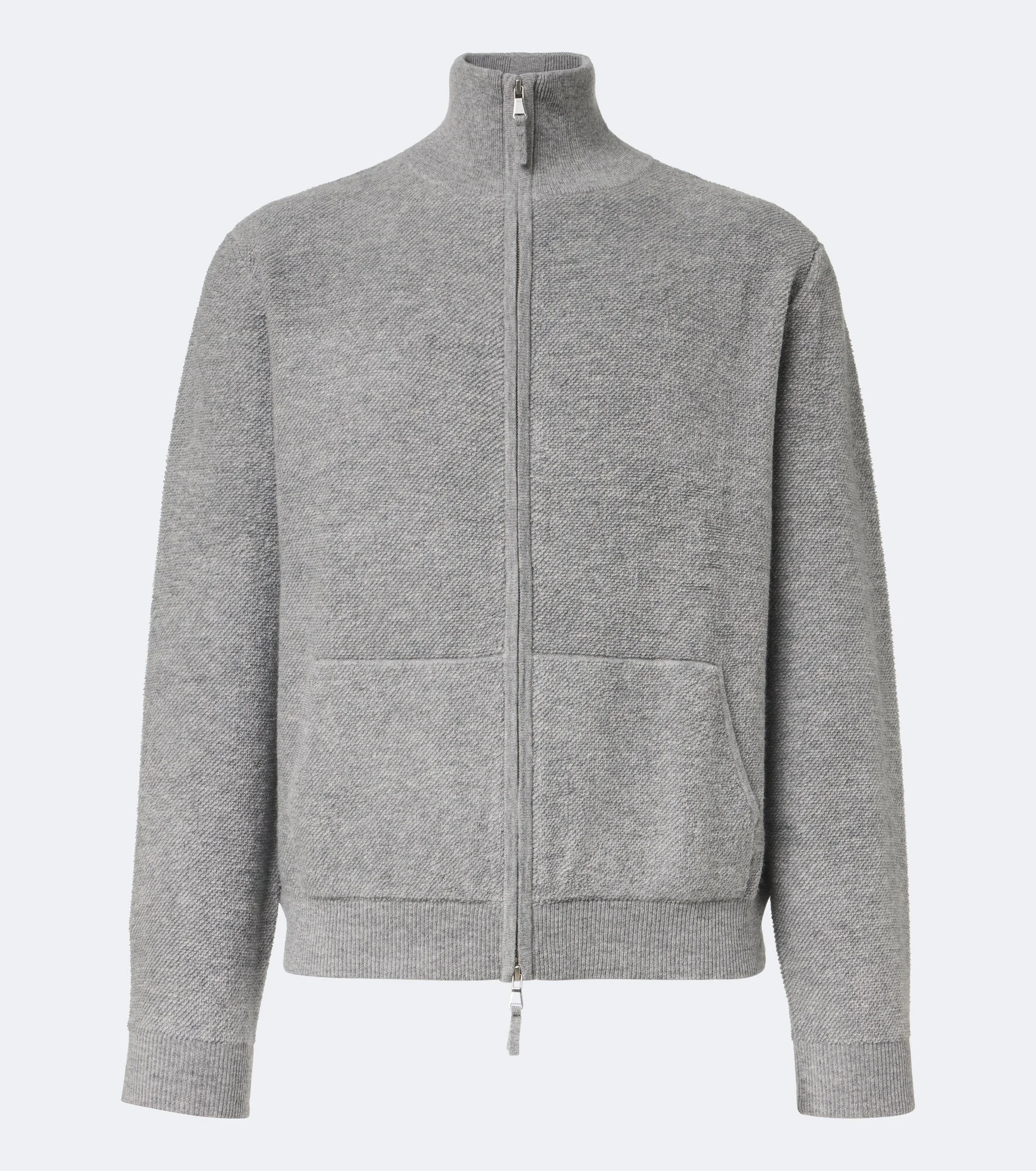 Wool and cashmere zip-up sweater - 1