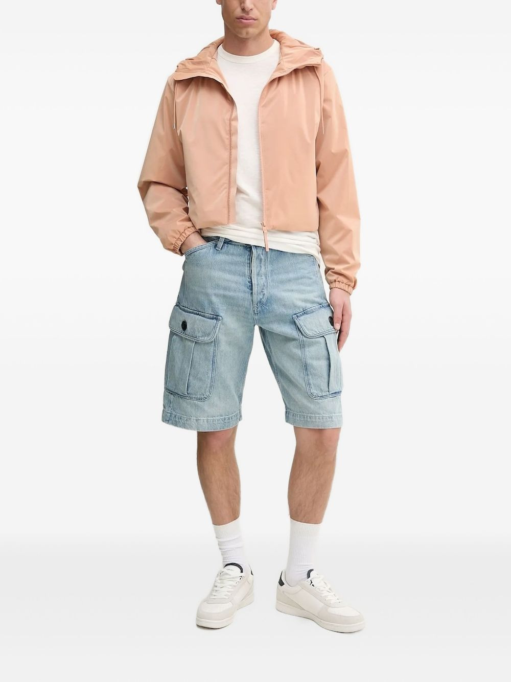drawstring hooded jacket - 3
