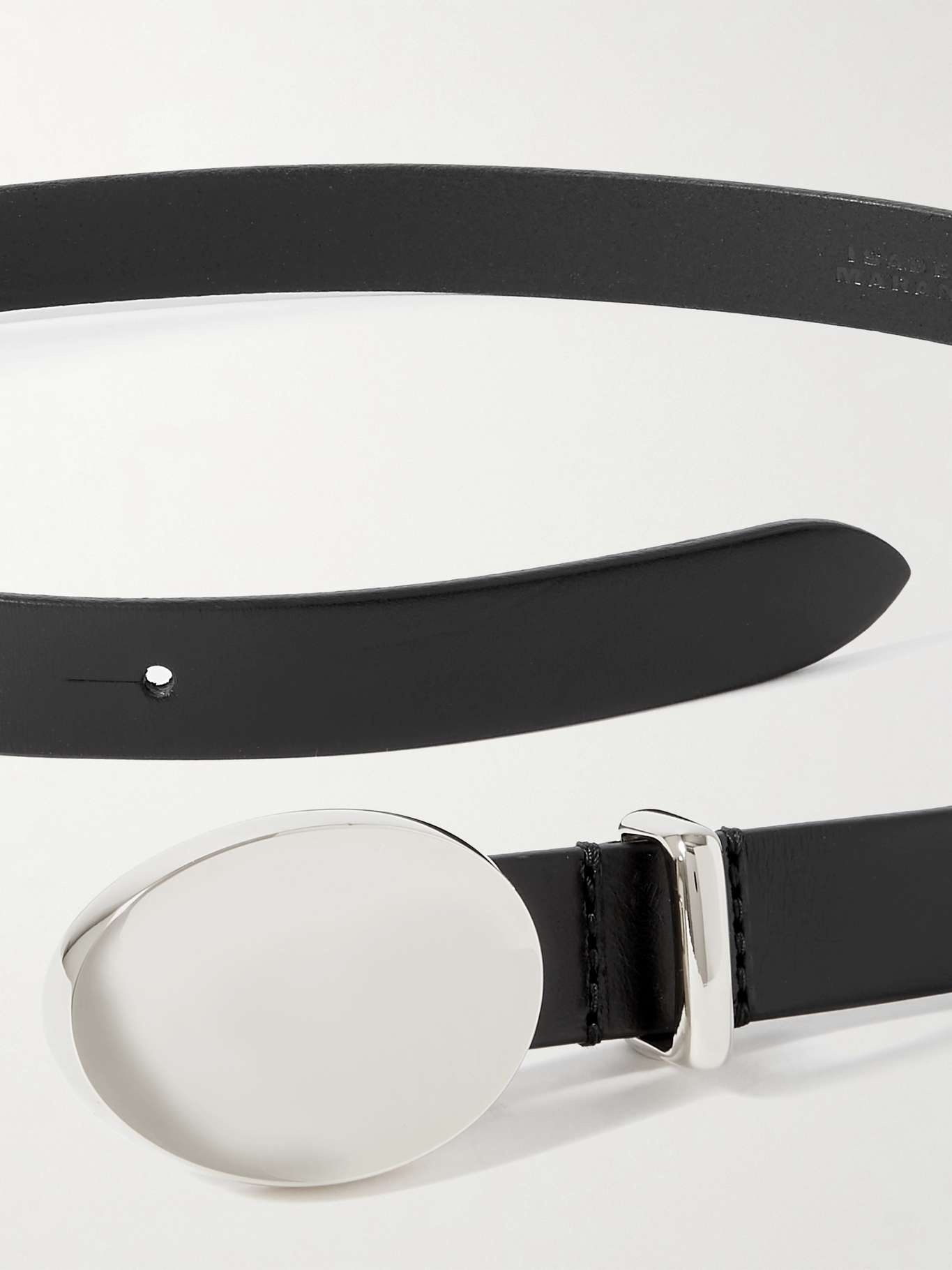 Ory leather and silver-tone belt - 3