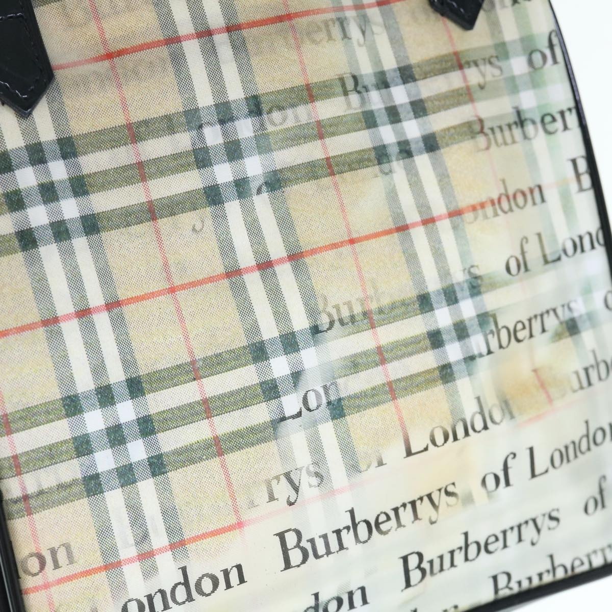 Burberry Nova Check Hand Bag Nylon Beige - 11