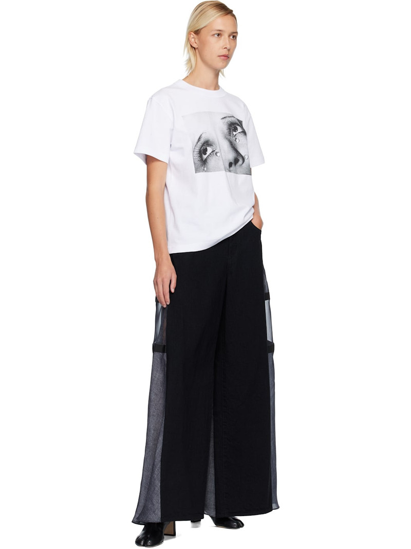 sacai White Man Ray Print T-shirt outlook