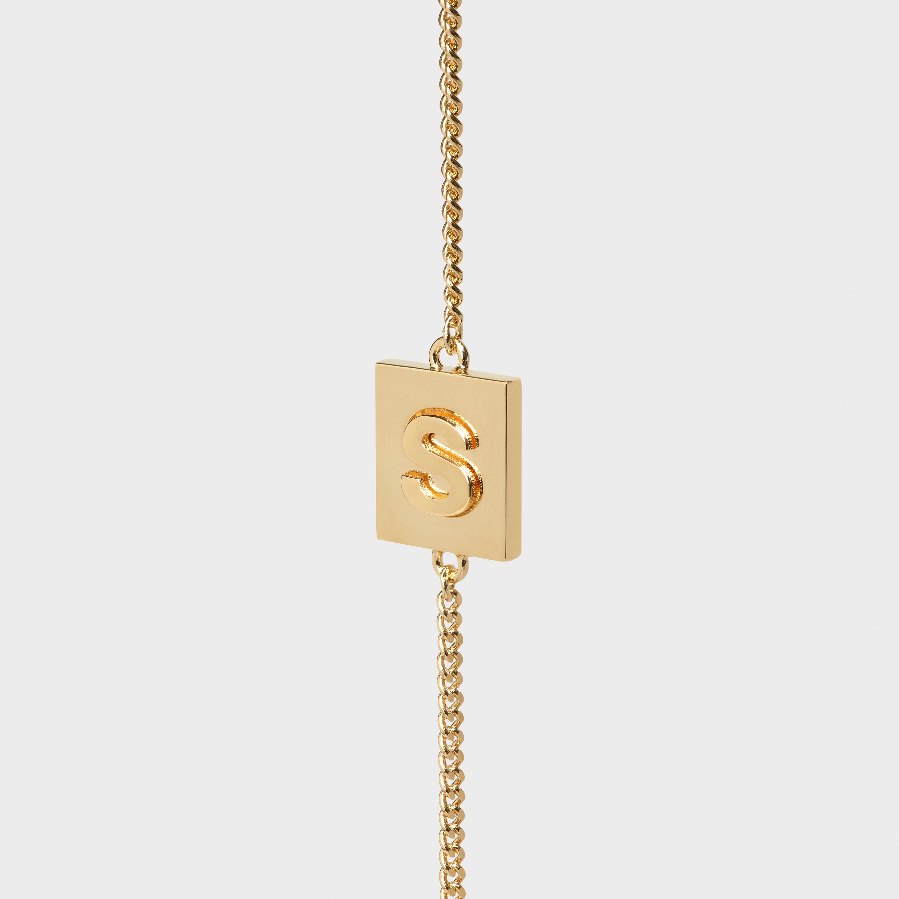 Alphabet S Bracelet in Brass - 1