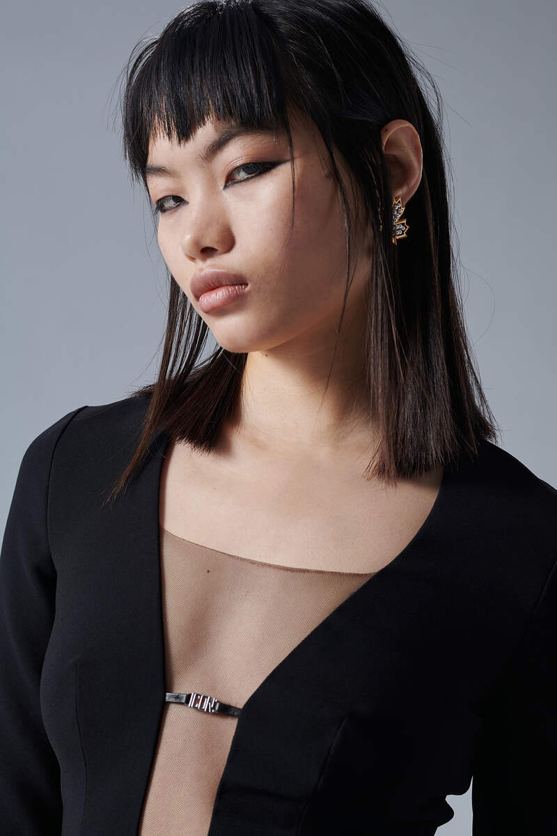 ICON LEATHER TRIM DRESS 3